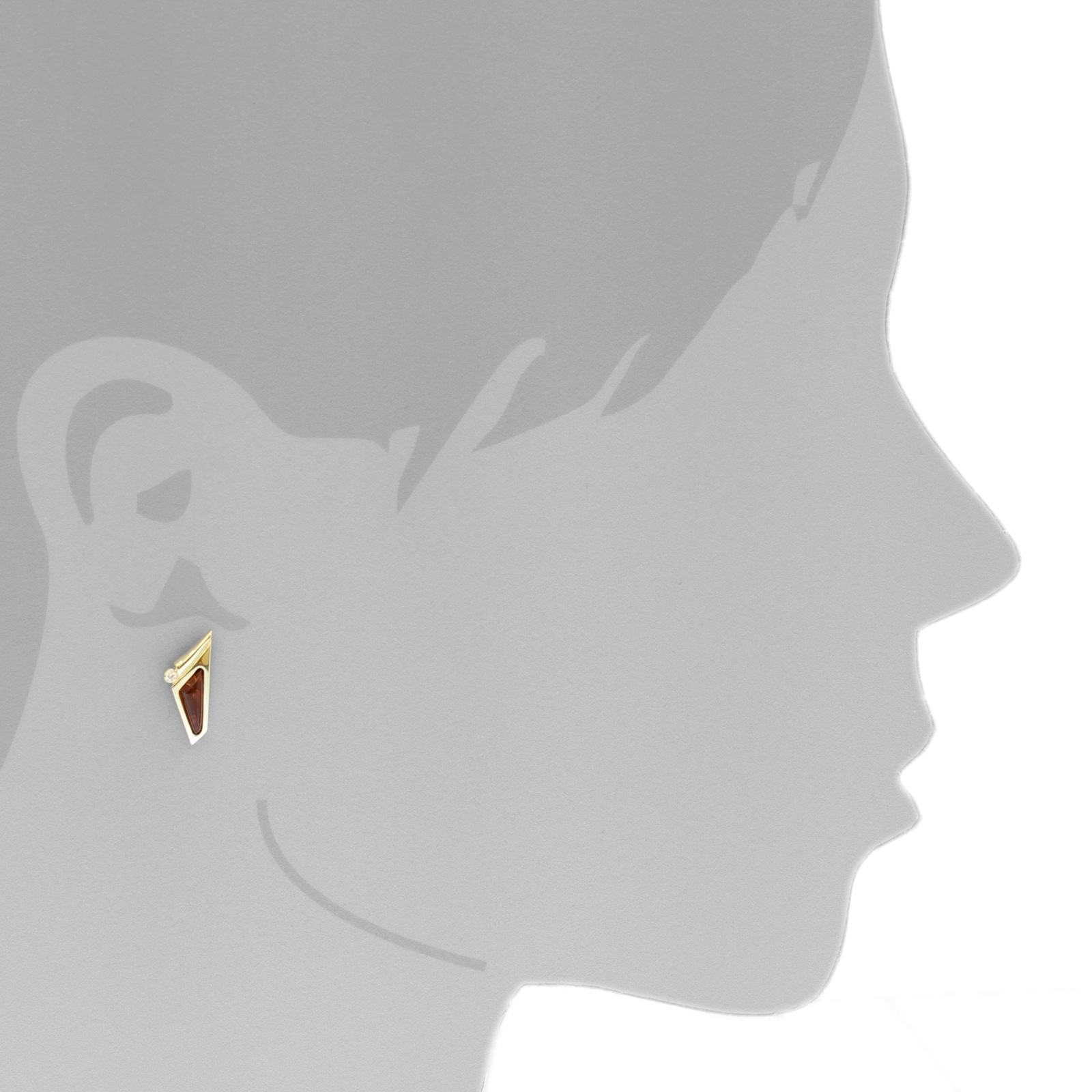 OSTSEE-SCHMUCK Paar Ohrstecker »- Agneta - Gold 585/000 - Bernstein«