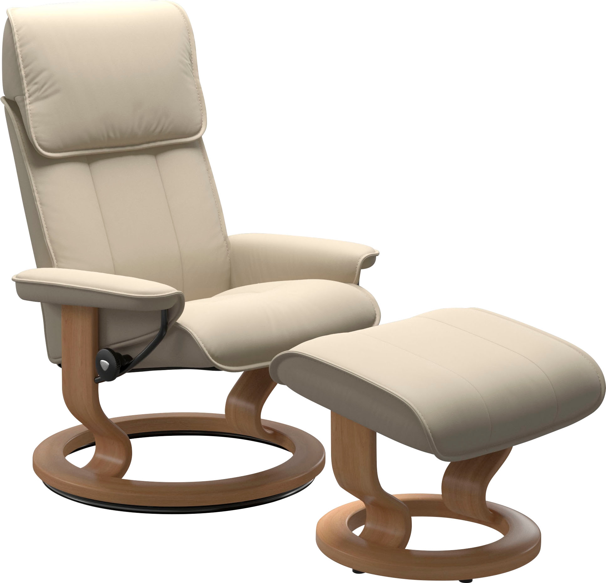 Stressless Relaxsessel "Admiral", (Set, Relaxsessel inkl. Hocker), mit Classic Base, Größe M & L, Gestell Eiche