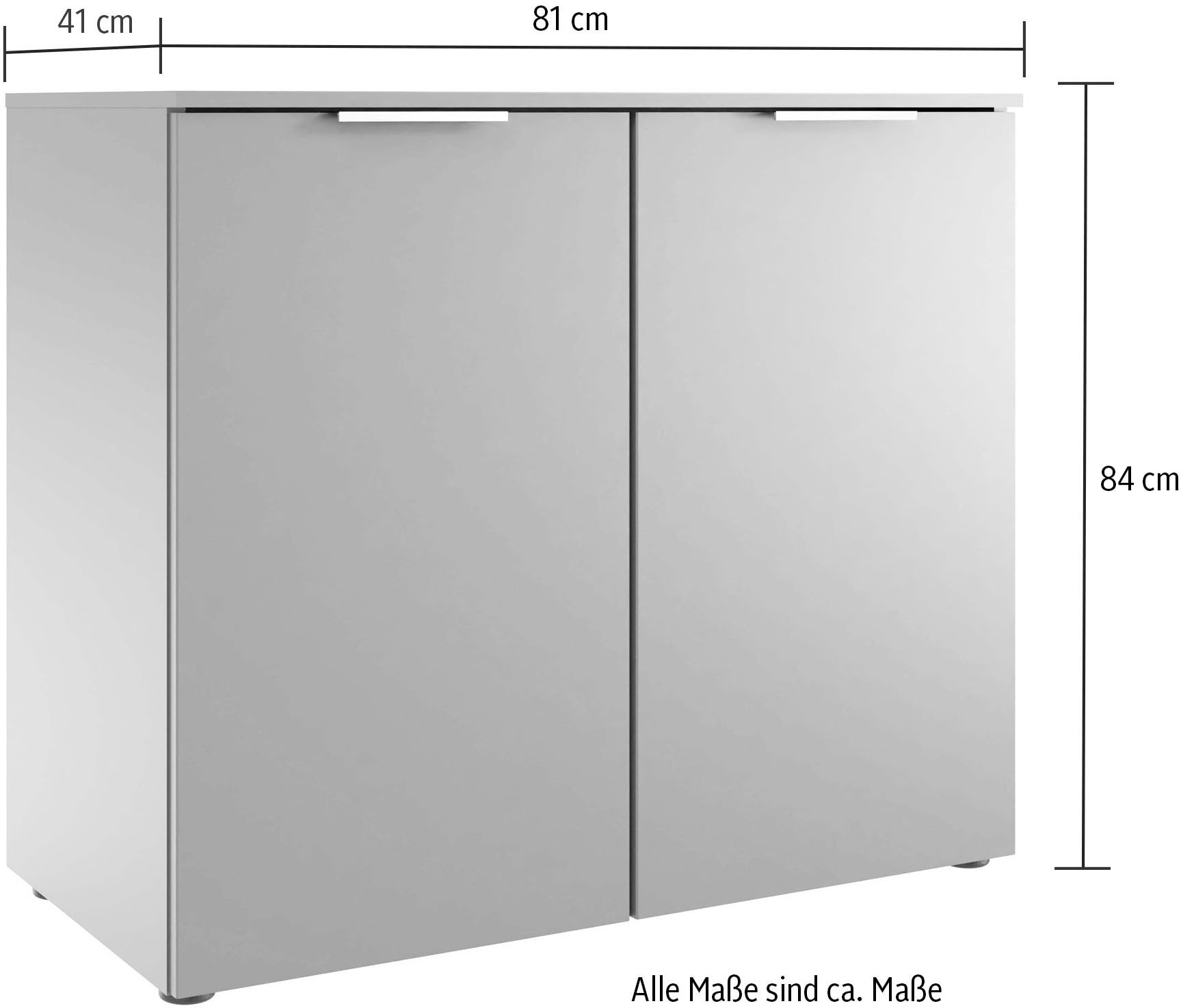 Wimex Kommode »Level by fresh to go«, 2-türig mit soft-close Funktion, 81cm breit, 84cm hoch