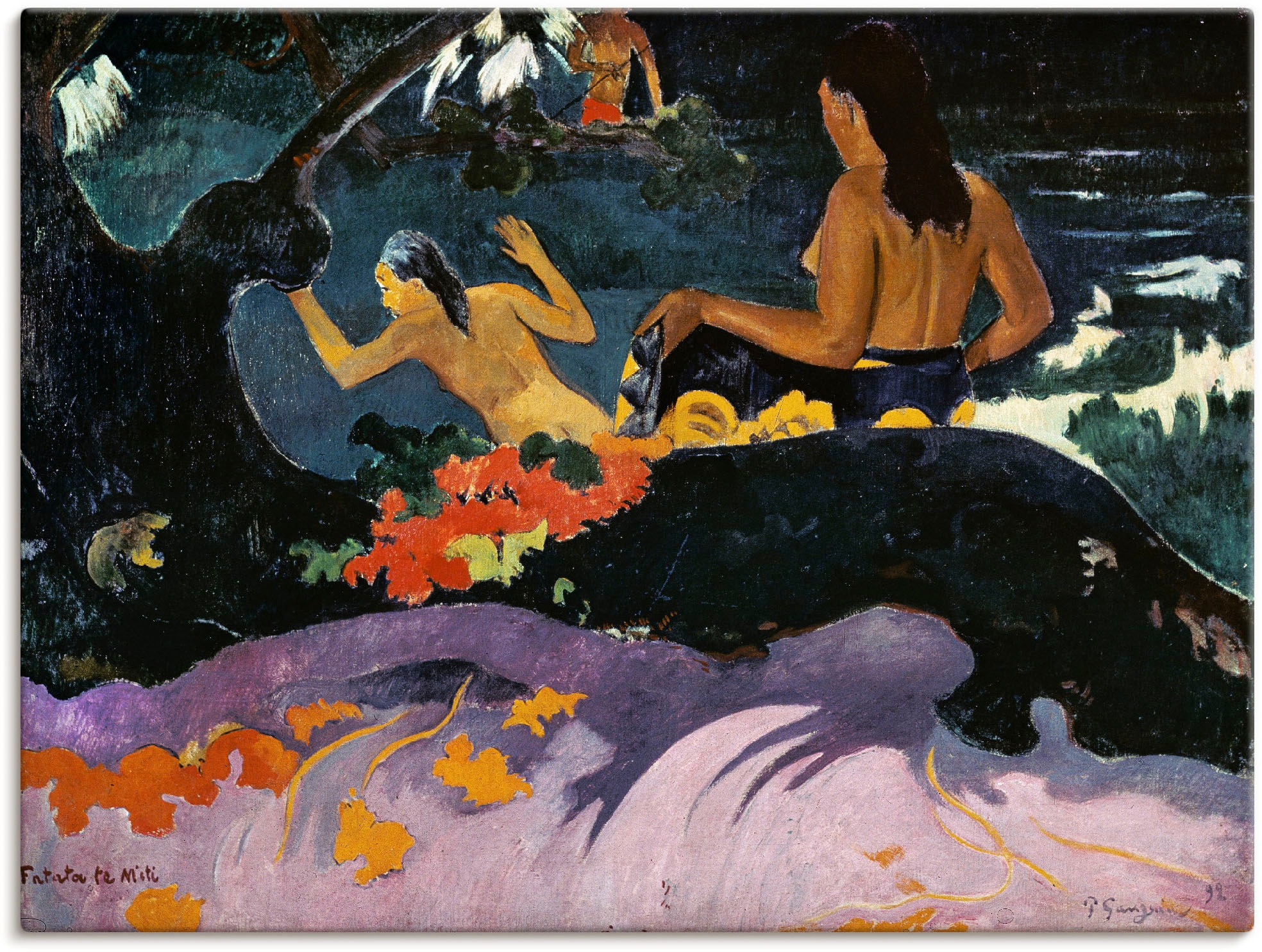 Artland Wandbild »Fatata te miti (Angelehnt ans Meer)«, Frau, (1 St.), als Leinwandbild, Wandaufkleber oder Poster in versch. Größen