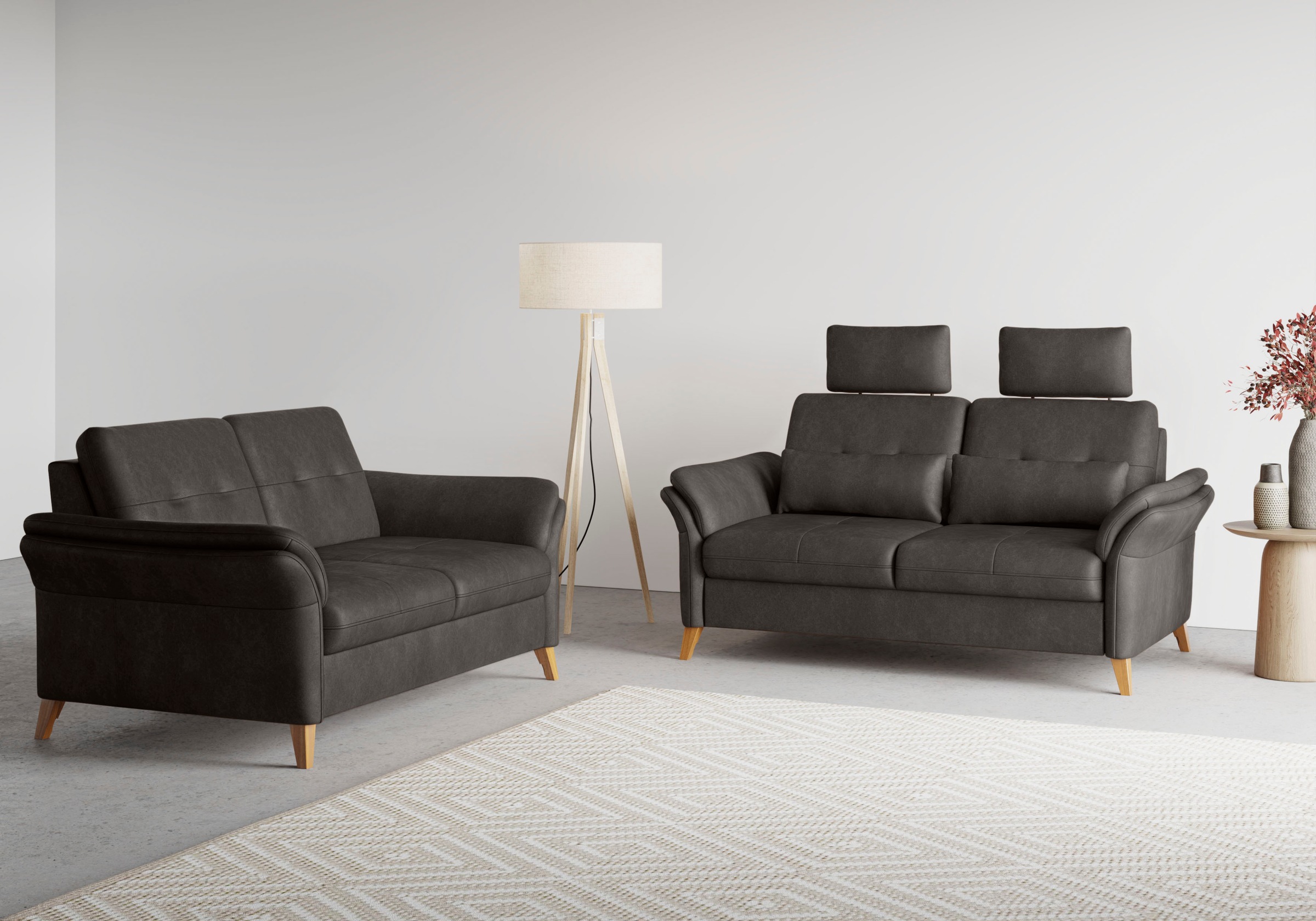sit&more 3-Sitzer »Göteborg«, inklusive Sitztiefenverstellung und Federkern