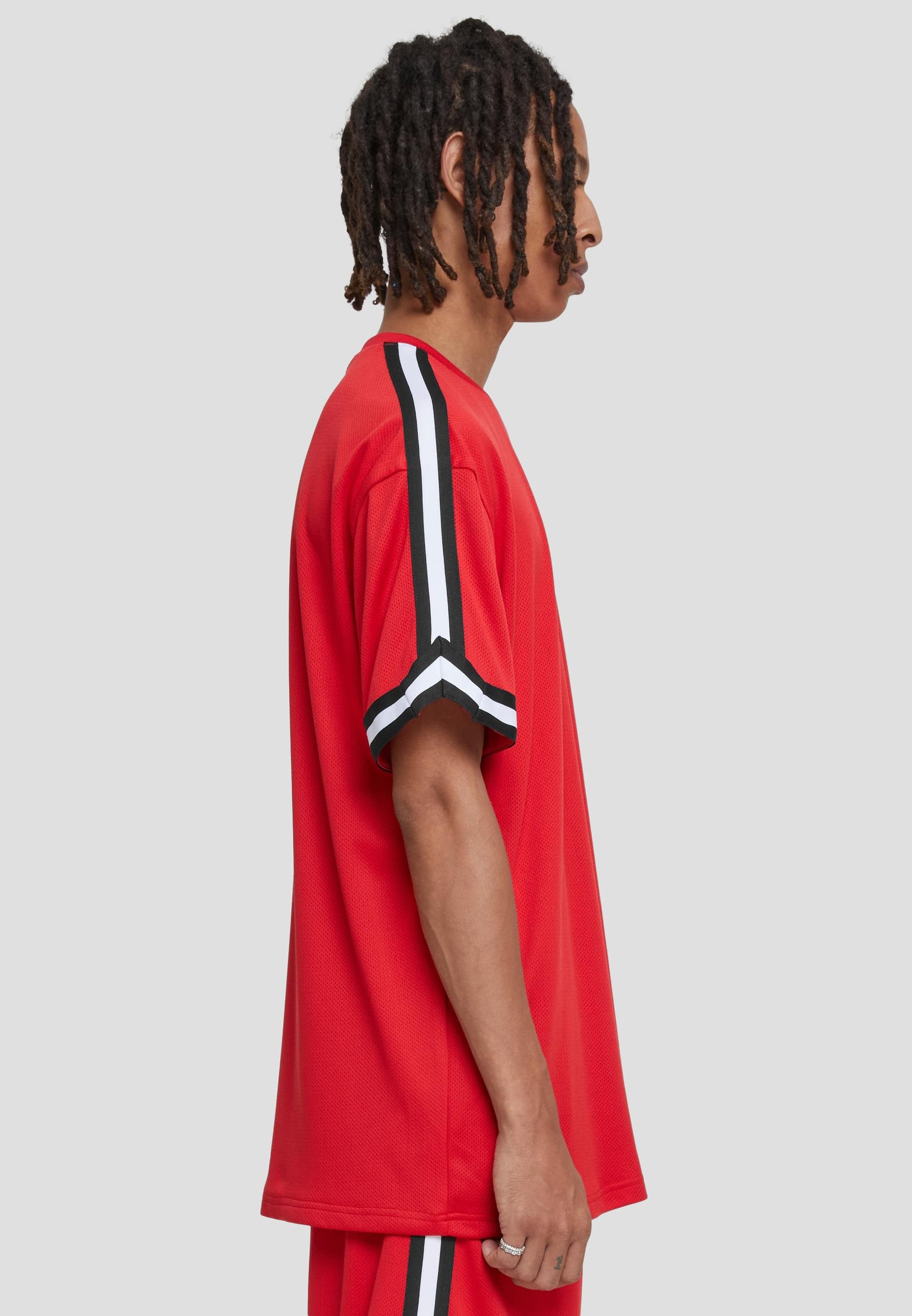 URBAN CLASSICS T-Shirt »Urban Classics Herren Oversized Stripes Mesh Tee«, (1 tlg.)