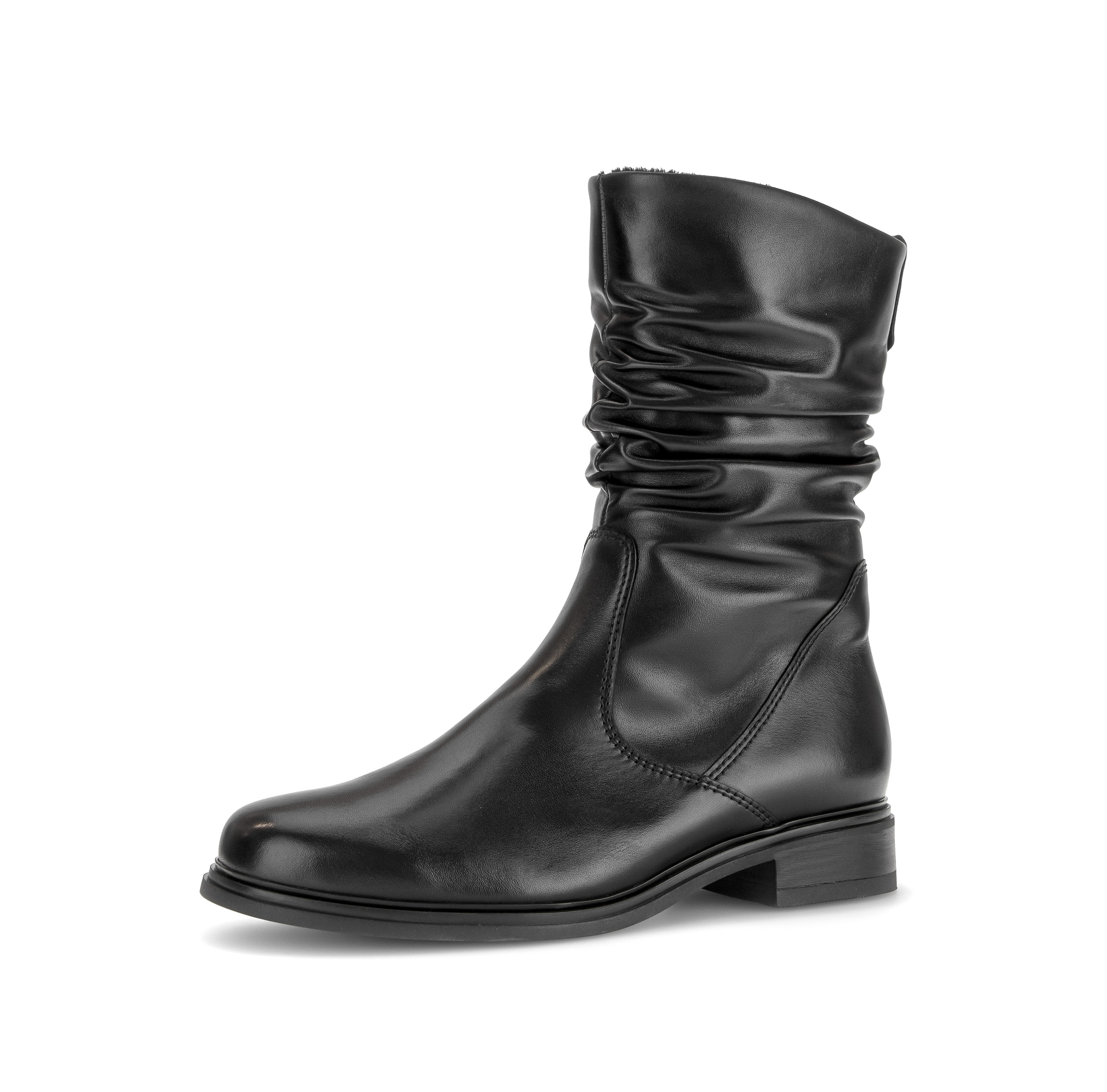 Gabor Stiefelette Blockabsatz, Kurzstiefel mit Innenreißverschluss, G-Weite