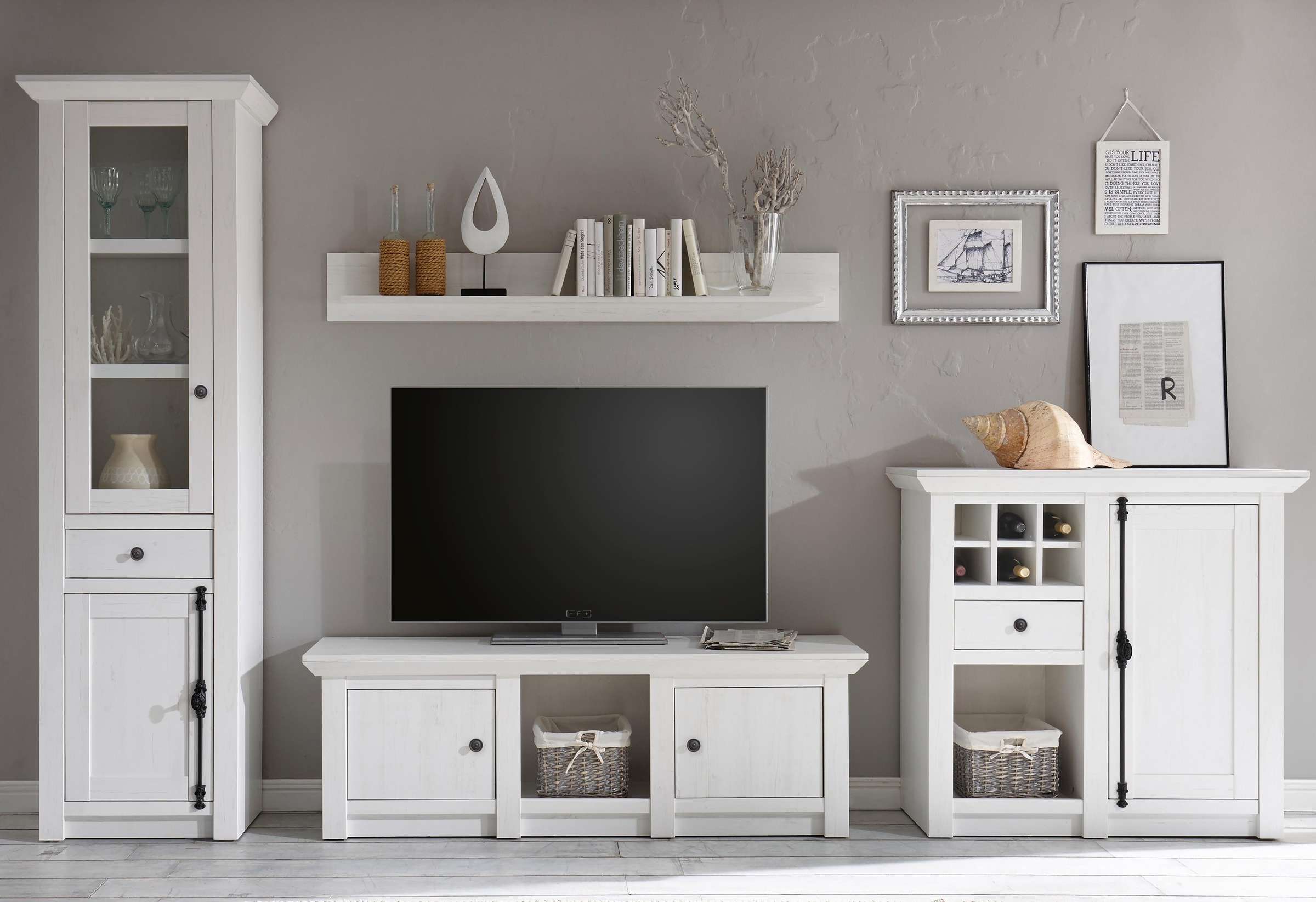 Home affaire Wohnwand "California" Set, 4 Stk. tlg. bestehend aus Standrega günstig online kaufen