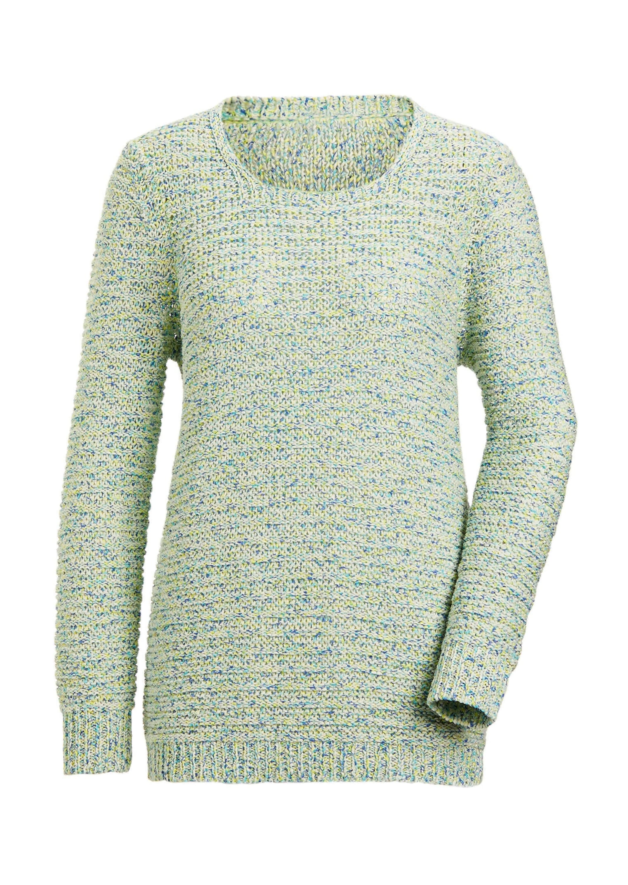 GOLDNER Rundhalspullover "Strickoberteil mit Multicolor-Effekt" Bändchengar günstig online kaufen