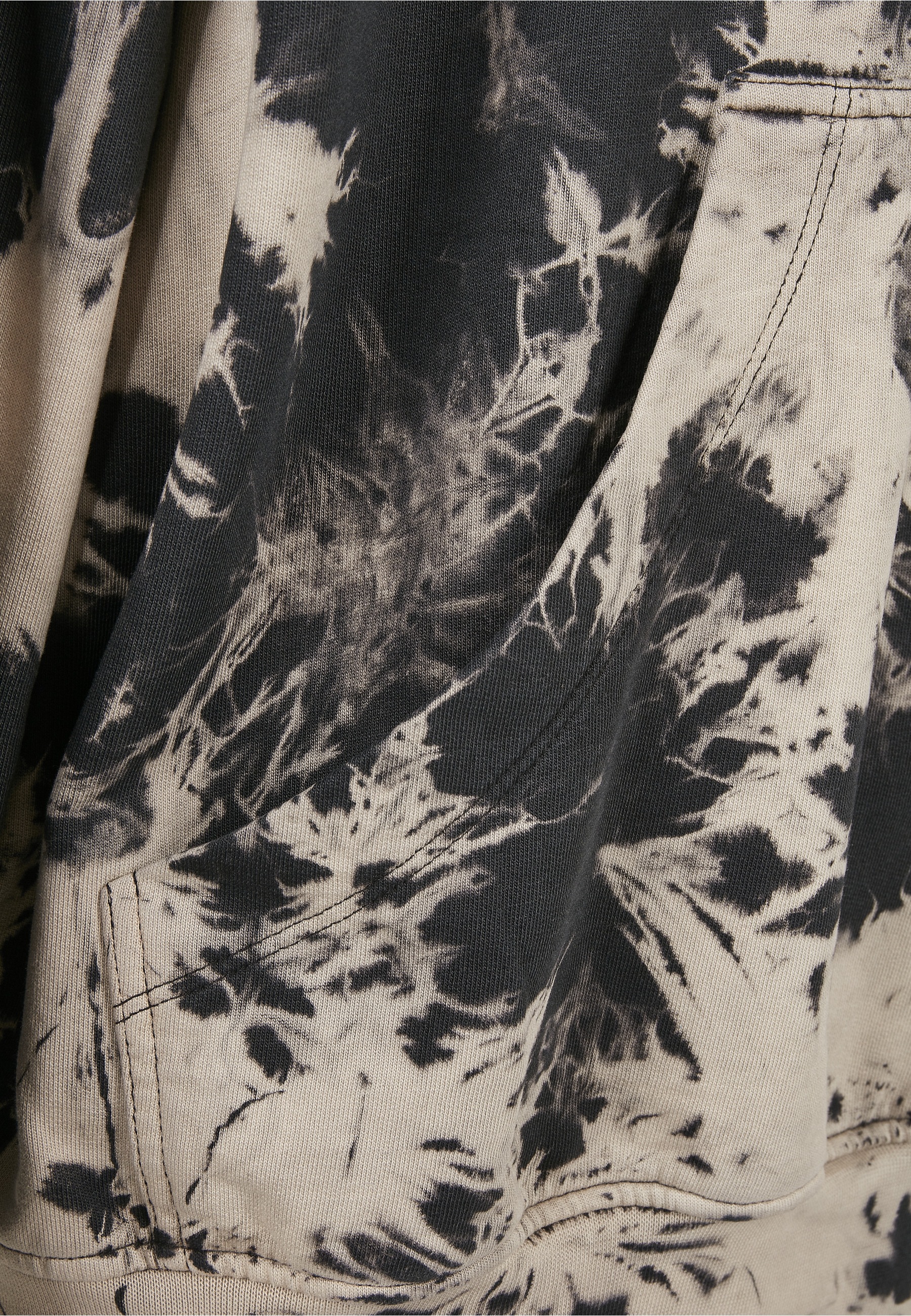 URBAN CLASSICS Rundhalspullover »Urban Classics Herren Bleached Hoody« 1 Stk.