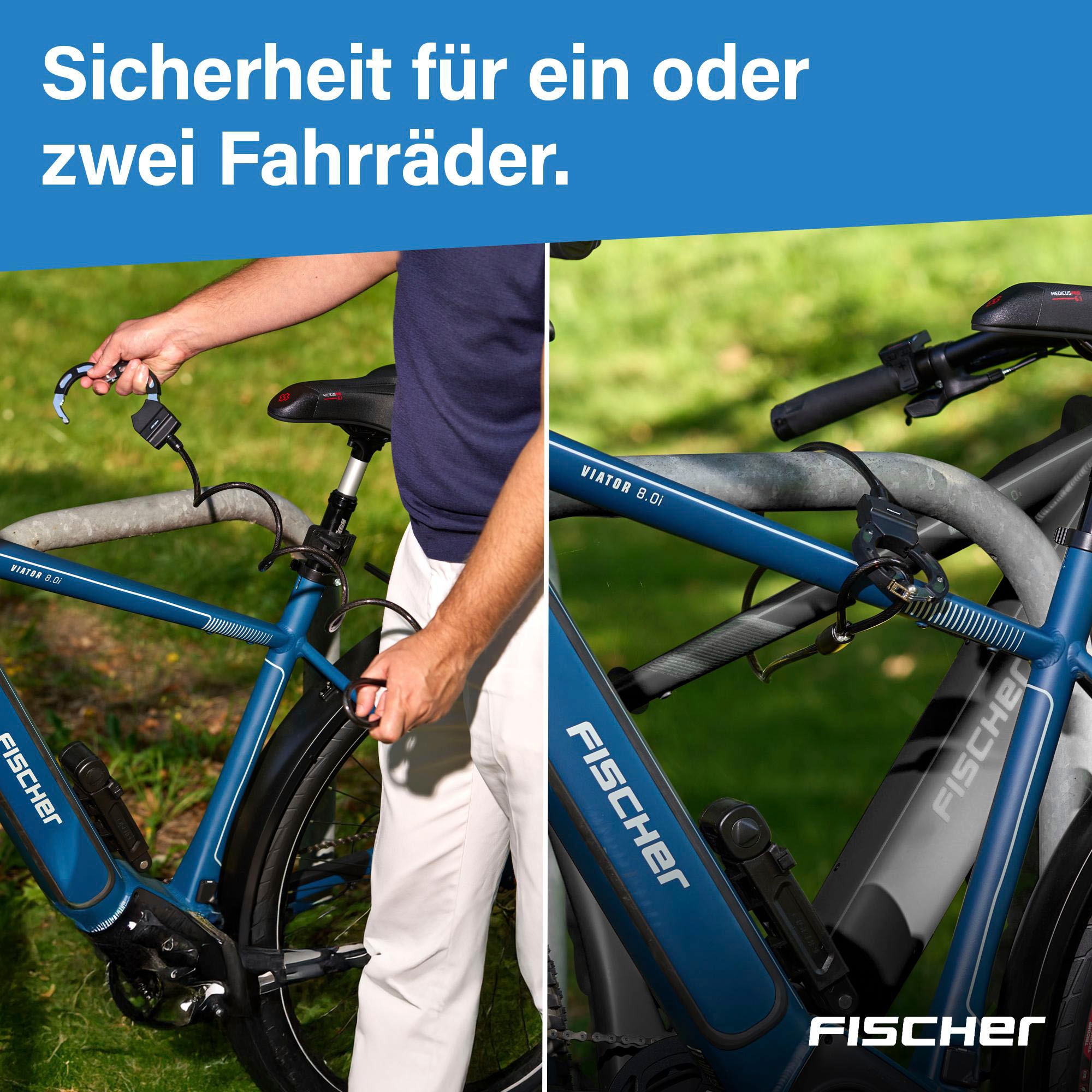 FISCHER Fahrrad Rahmenschloss »Handschellenschloss RK110/8«