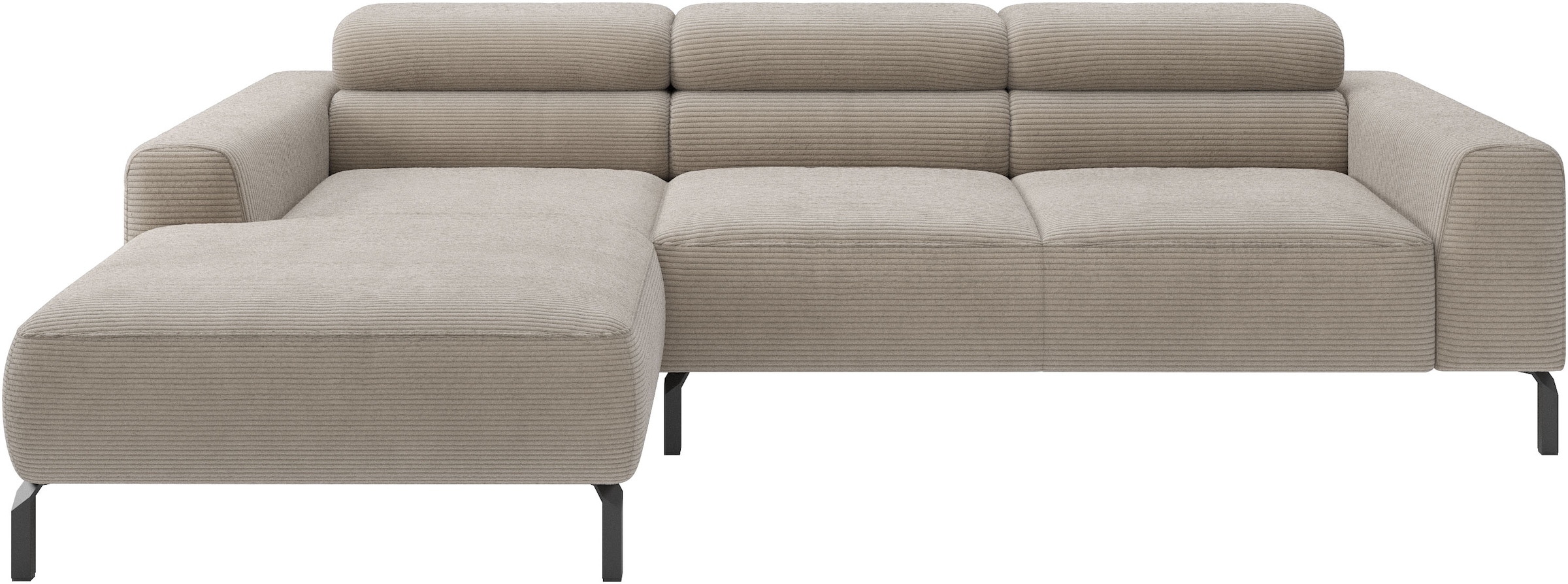 Home affaire Ecksofa "Ecksofa, L-Form, incl. Kopfteilverstellung, Breite 258 cm" wahlweise elektrische Sitztiefenverstellung