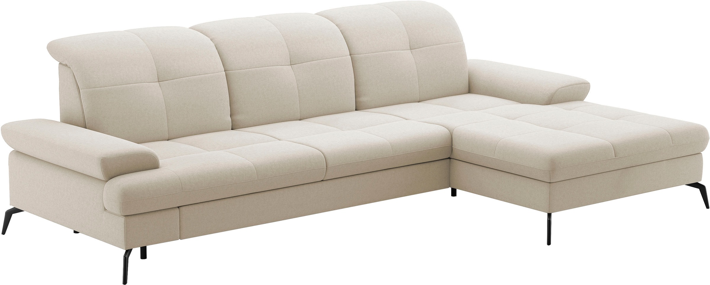 sit&more Ecksofa »Amica, L-Form, inkl. Sitztiefenverstellung & Armteilverstellung« wahlweise mit Bettfunktion, Bettkasten und Kopfteilverstellung