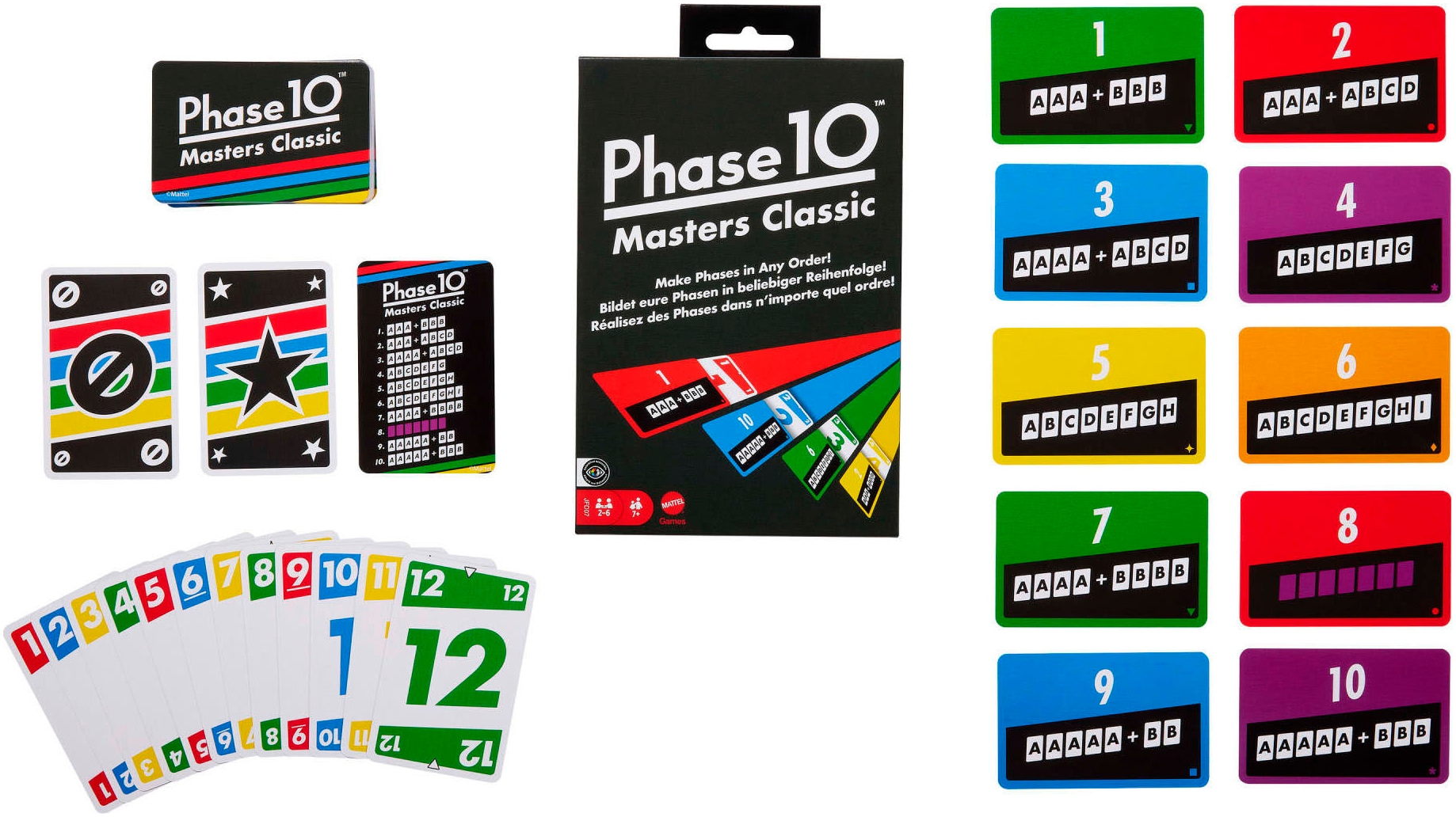 Mattel games Spiel »Phase 10 Masters Classic«