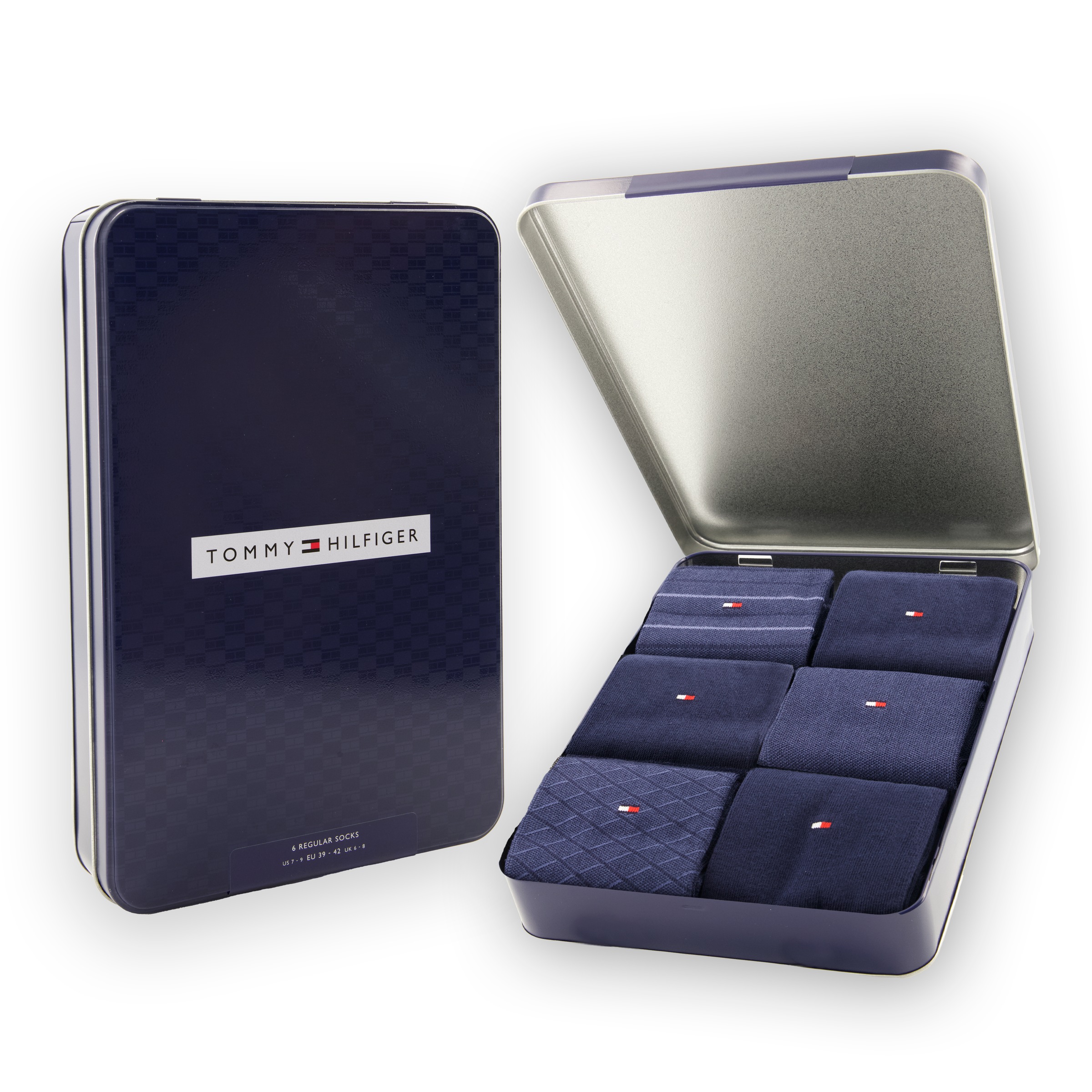 Tommy Hilfiger Socken »TH MEN SOCK 6P TIN GIFTBOX BIRDEYE«, (6er Pack)
