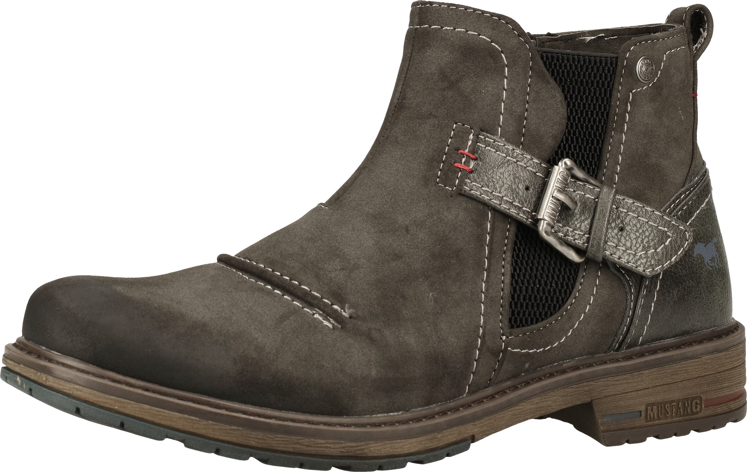 Stiefelette Lederimitat/Textil