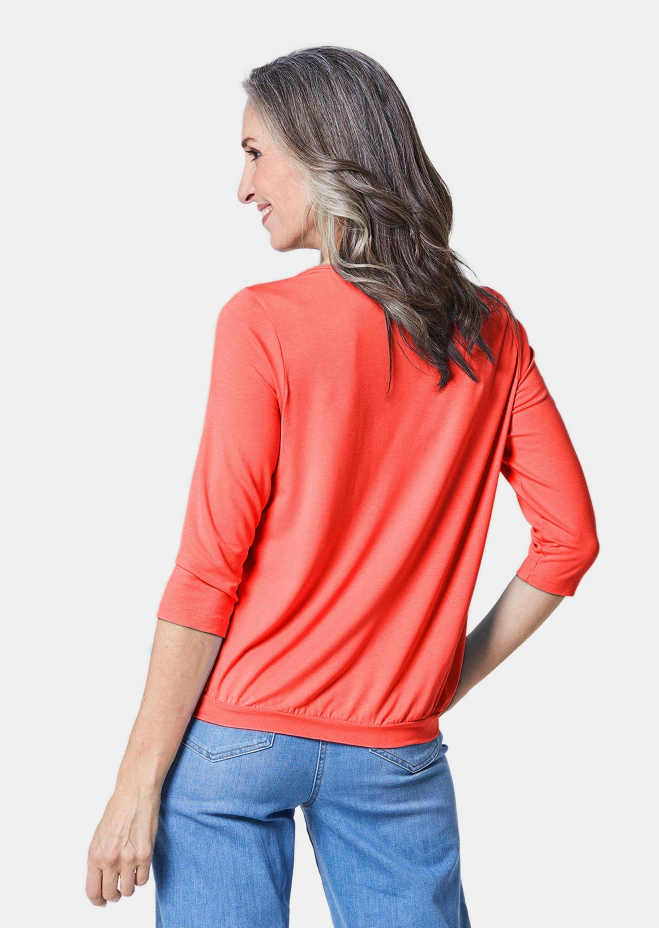 GOLDNER Kurzarmbluse »Blusenshirt Gepflegtes Shirt in eleganter Blusen-Optik«