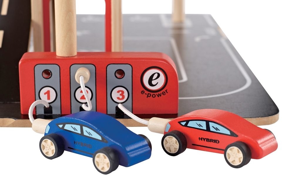 Parkgarage Spielzeug Kinder Autogarage Parkhaus Garage incl. 4  Spielzeugautos und Hubschrauber Spiel-Set mit Tankstelle, Fahrstuhl,  Waschstraße und