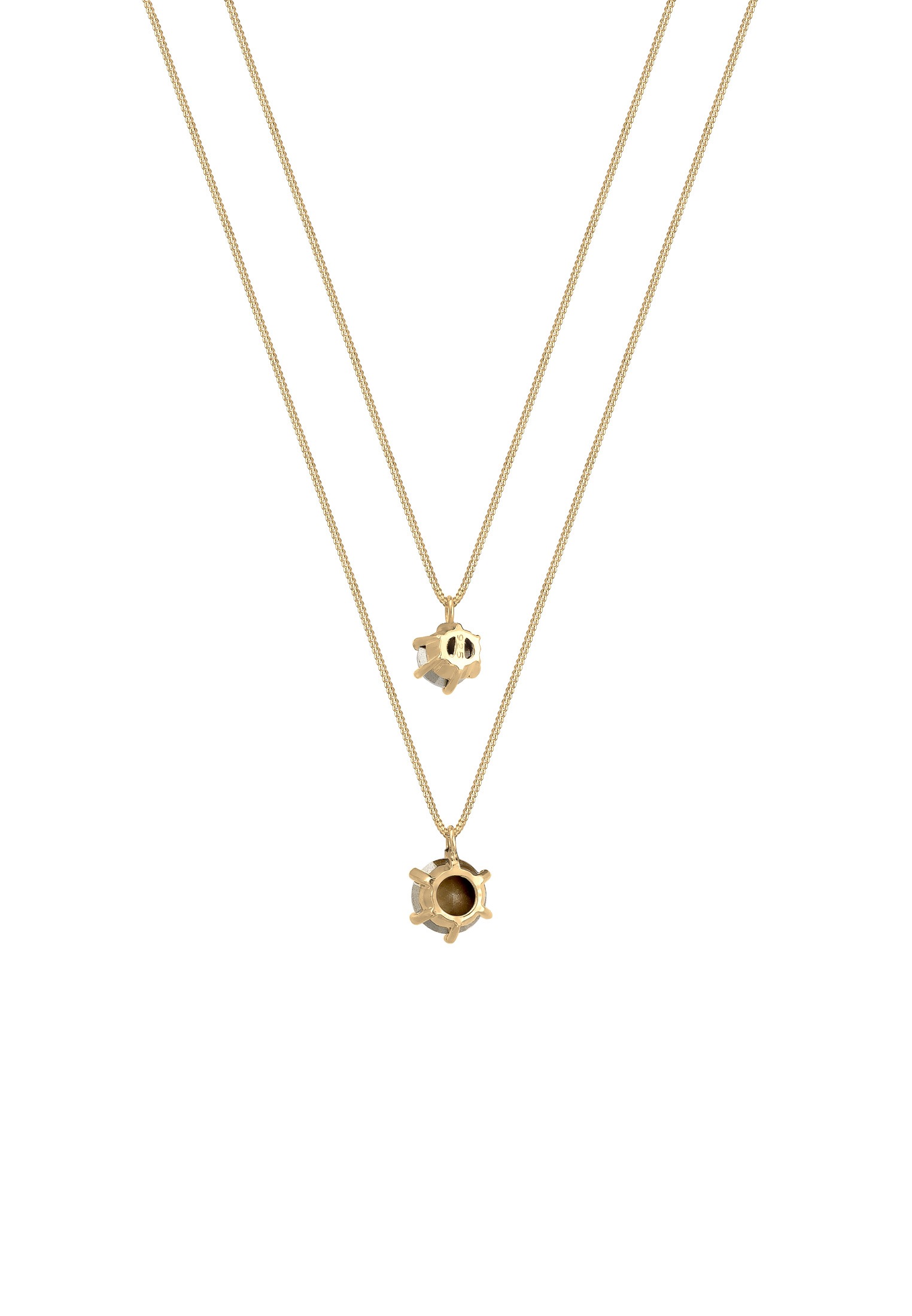 Elli Gliederkette »Layer Kristalle rund 925 Silber«