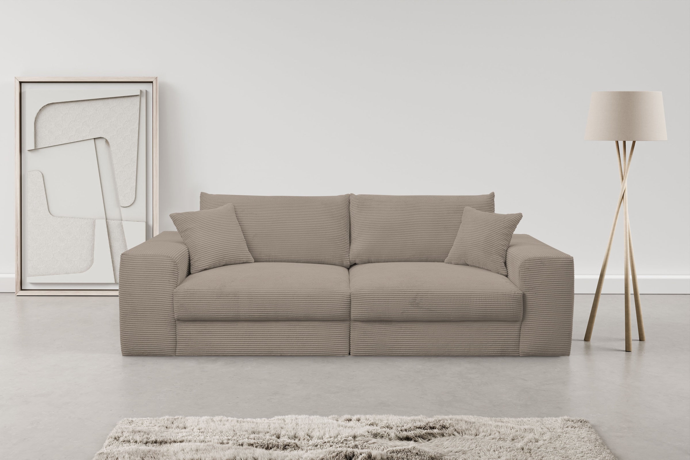 WERK2 Big-Sofa "Rozzana 246 cm Mega Sofa mit viel Platz modern und bequem" Cord