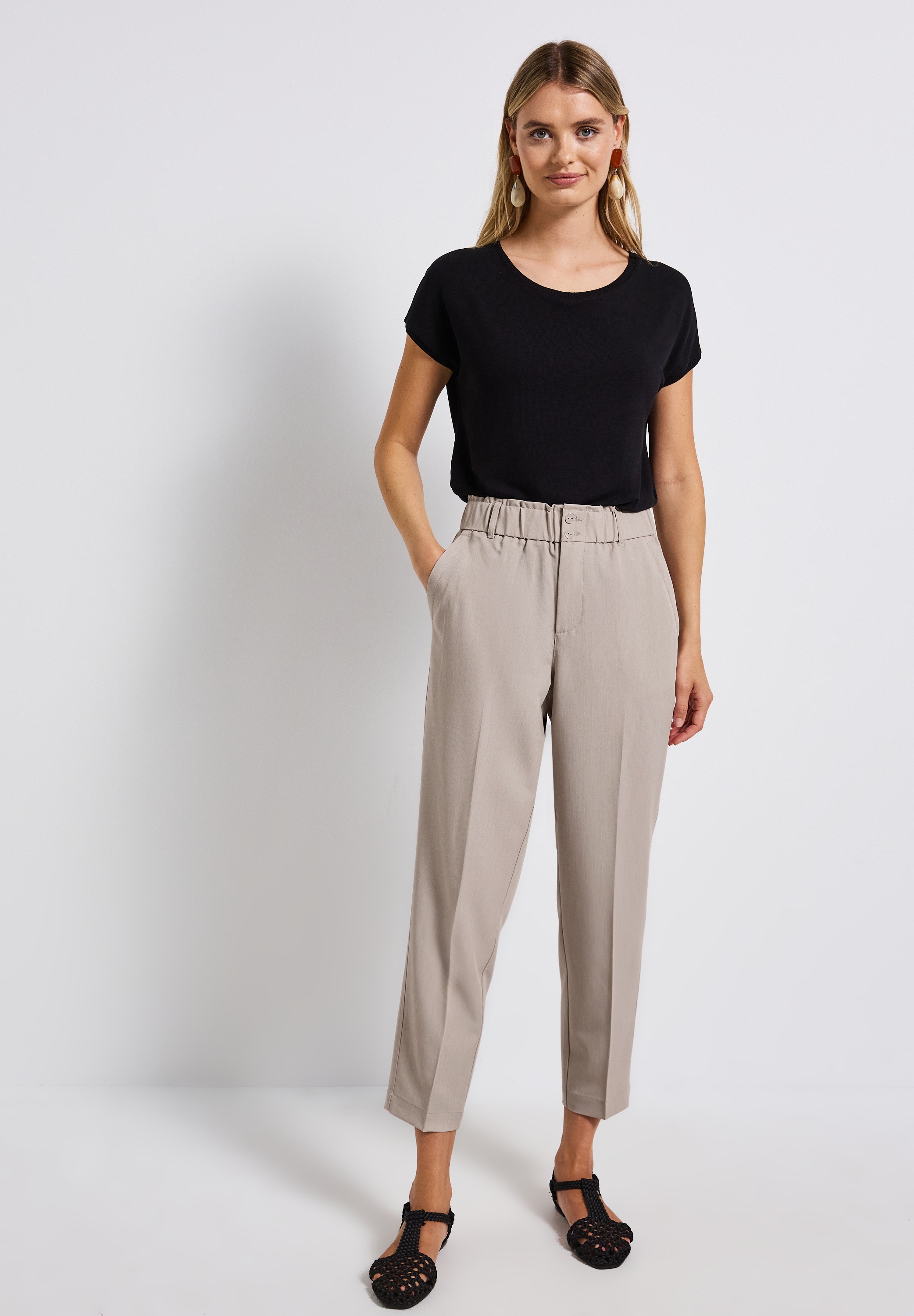 Street One Women's Trousers Tumbled Beige 40 2