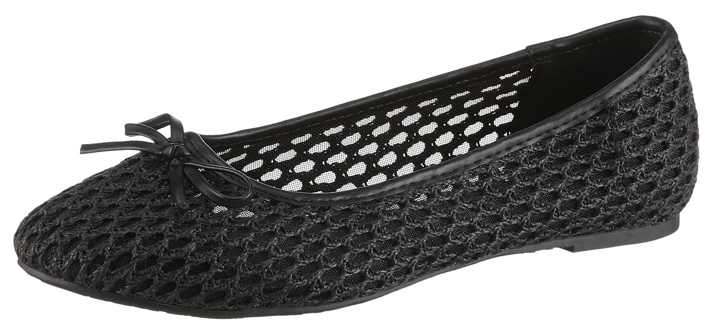 Aniston SHOES Ballerina Loafer, Slipper, Schlupfschuh mit kleiner Schleife- NEUE KOLLEKTION
