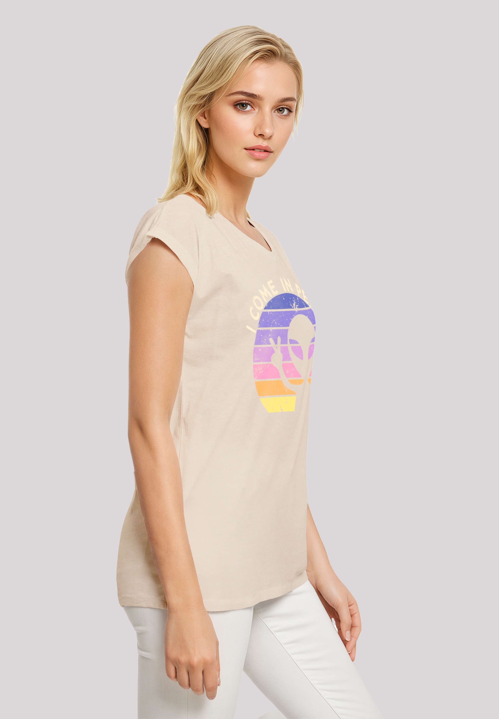 F4NT4STIC T-Shirt »Alien Peace Sunset«, Premium Qualität