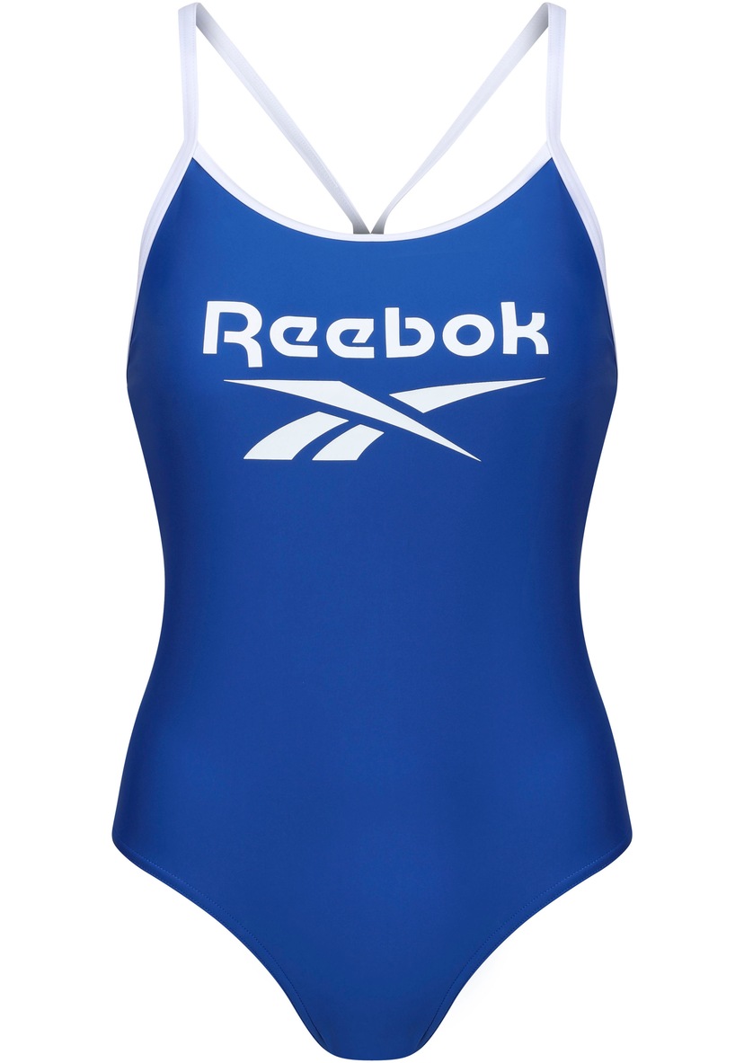 Reebok Badeanzug »Adelia«, mit | kaufen vorn BAUR und Logoschriftzug am online Rücken
