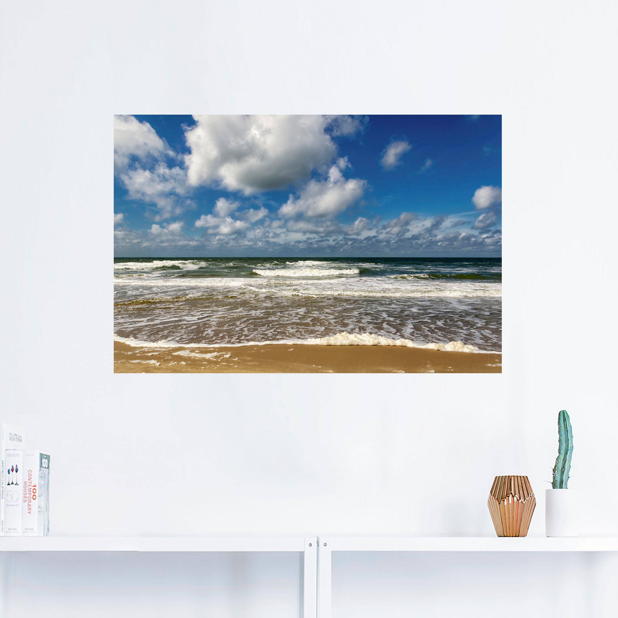 Artland Wandbild "Meeresblick Strand Paal", Strandbilder, (1 St.), als Alub günstig online kaufen