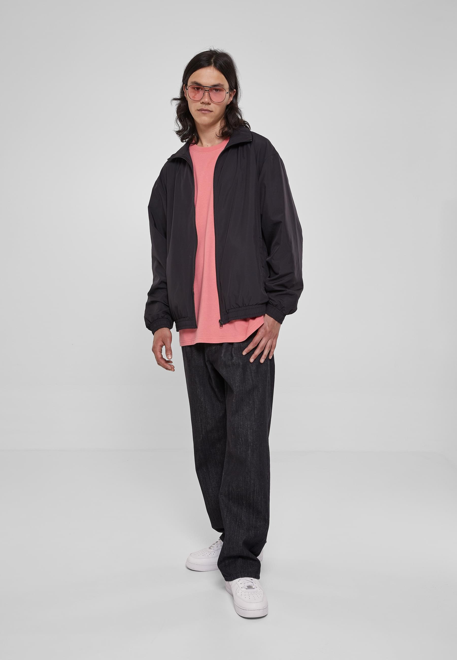 URBAN CLASSICS Trainingsjacke »Urban Classics Herren Wide Track Jacket«, (1 St.), ohne Kapuze