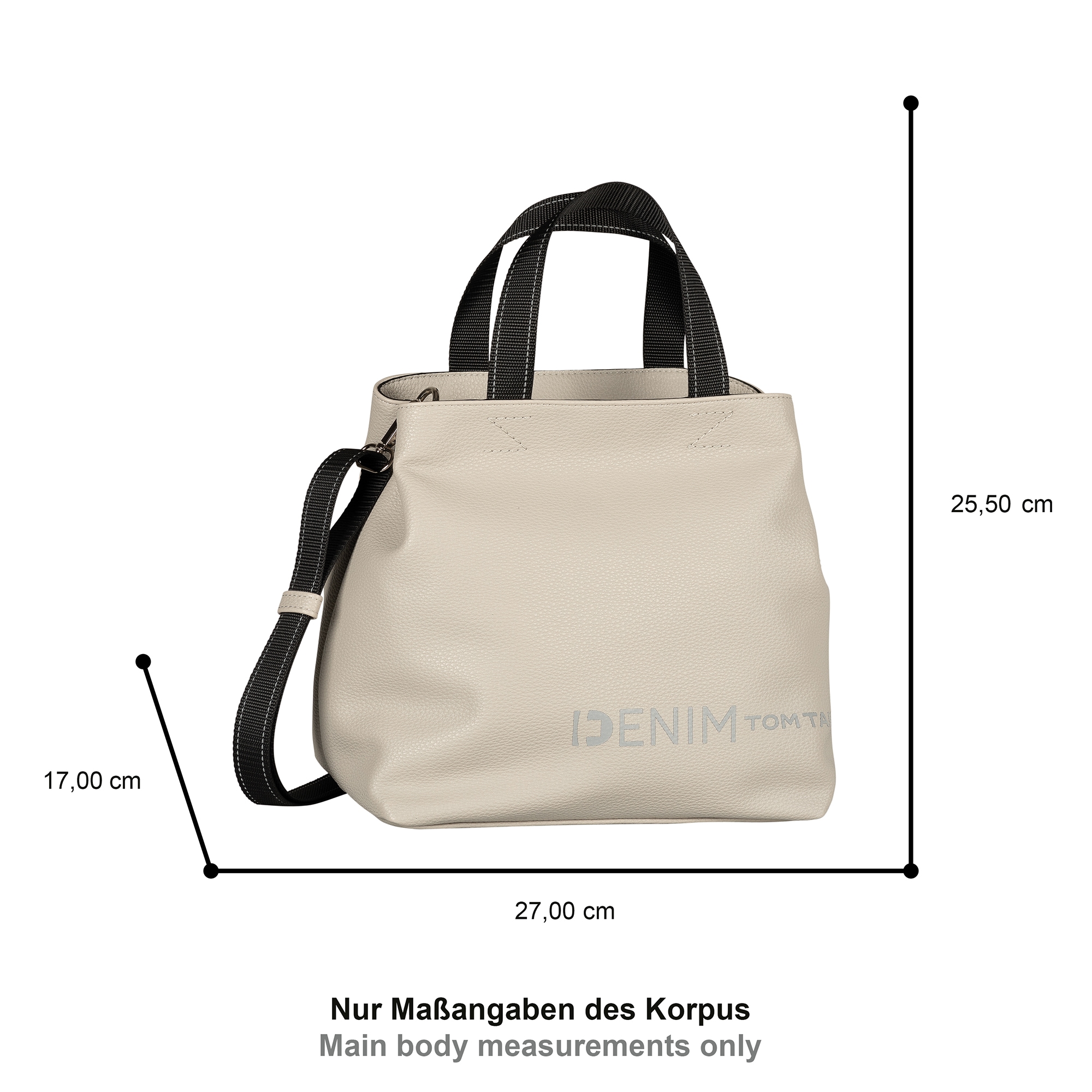 TOM TAILOR Denim Shopper »Marlow«, griffig leichtes Lederimitat mit reflektierendem Logo und Zierlinien