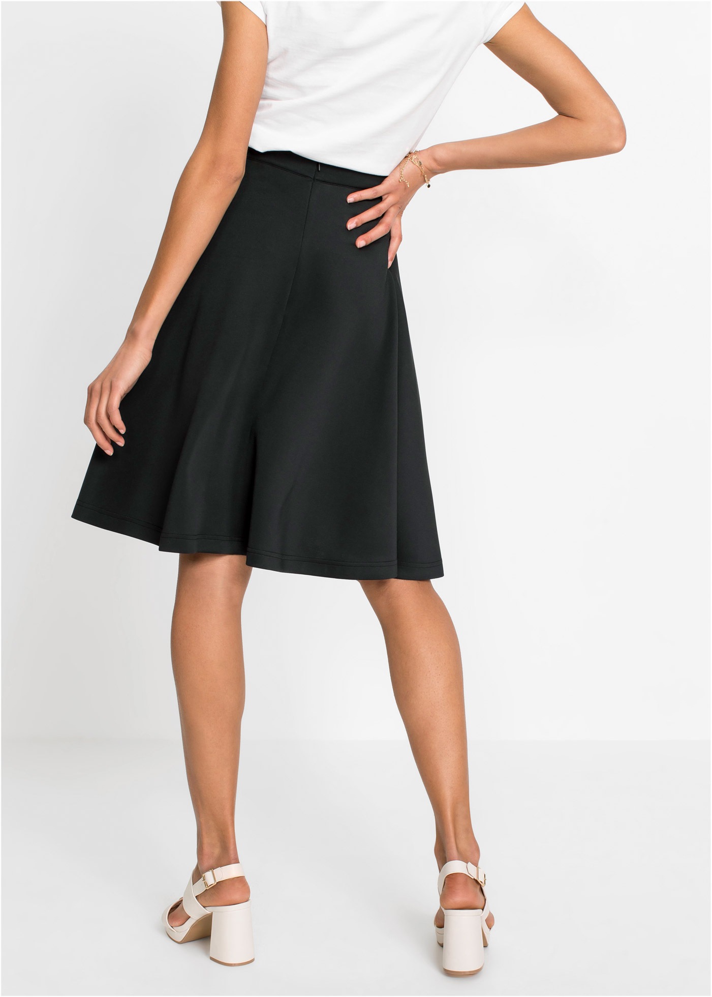 bonprix Sommerrock 1 aus Polyester und Elasthan, ausgestellte Passform, eleganter Stil