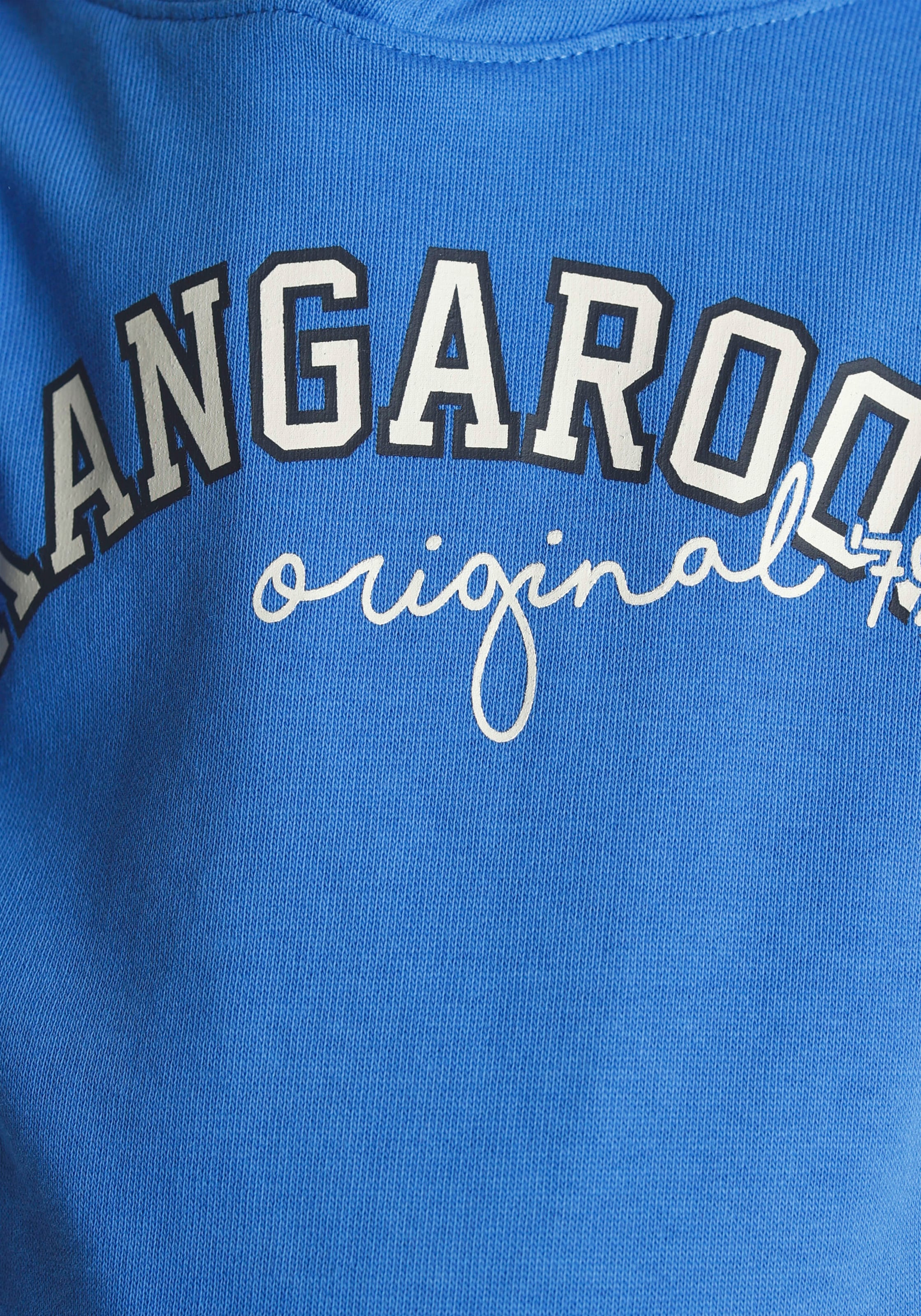 für »Colorblocking«, den Ärmeln, Streifen KangaROOS Kapuzensweatshirt Mini bestellen BAUR mit an | Jungen