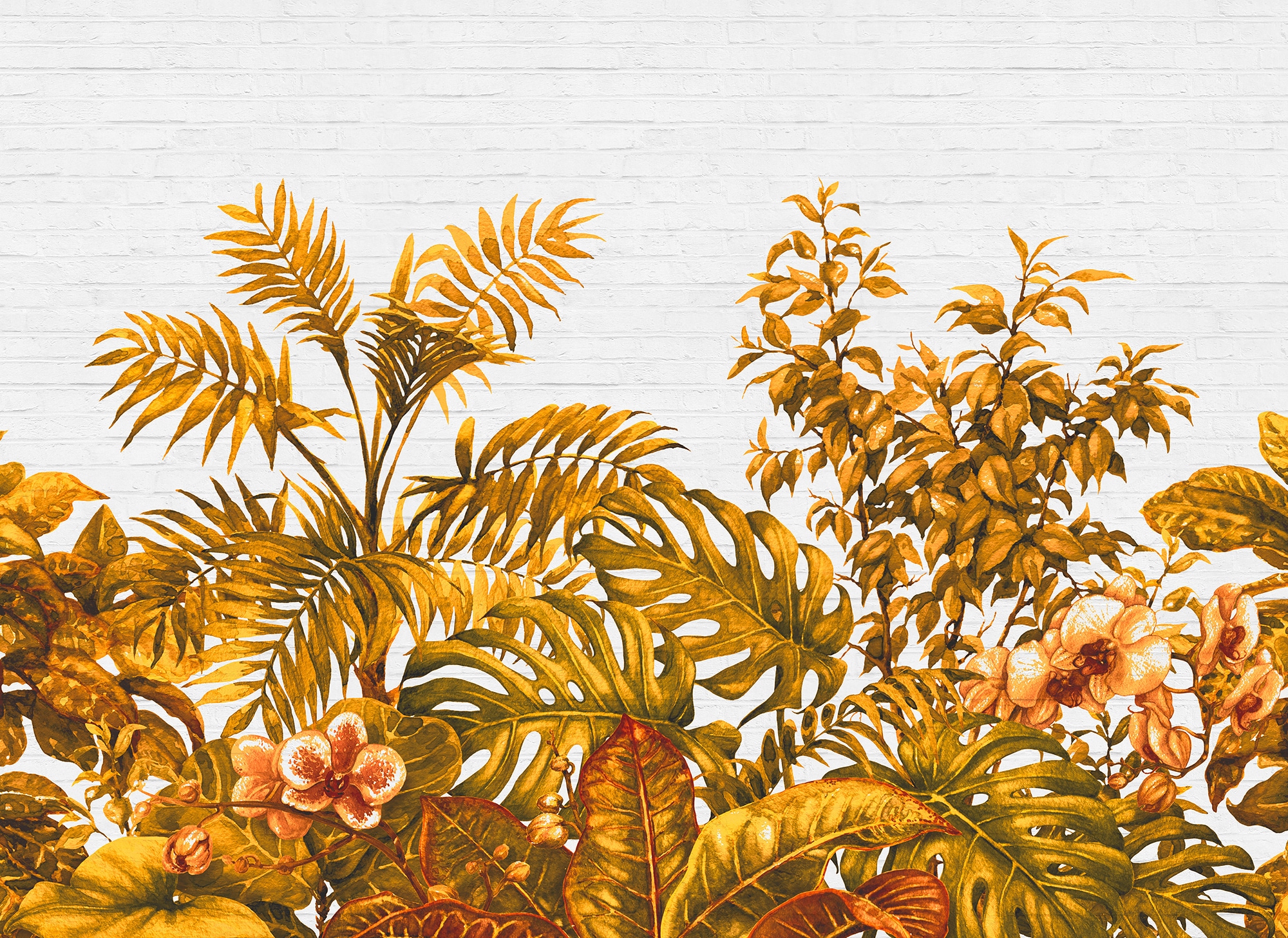 living walls Fototapete "Designwalls Tropical Wall 2" glatt Vlies, Wand, Schräge, Decke