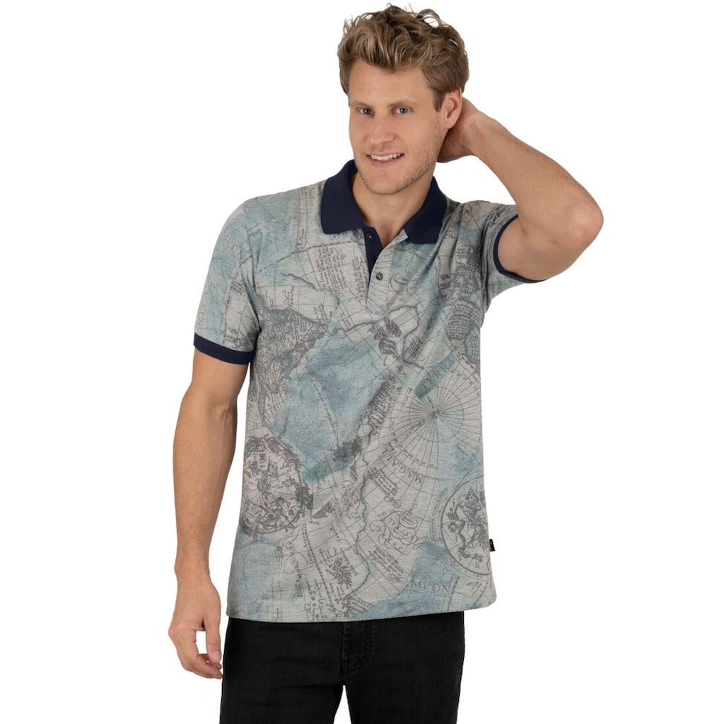 Trigema Poloshirt »TRIGEMA Poloshirt mit modischem Allover-Print«