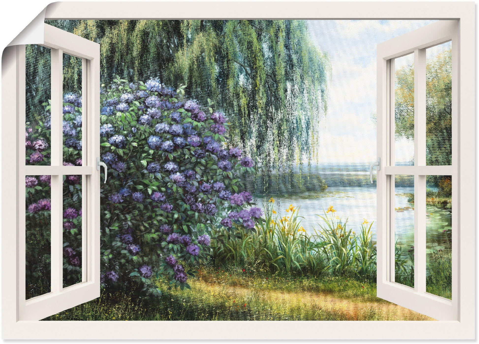 Artland Paveikslas »Hortensien ant See« Fenste...
