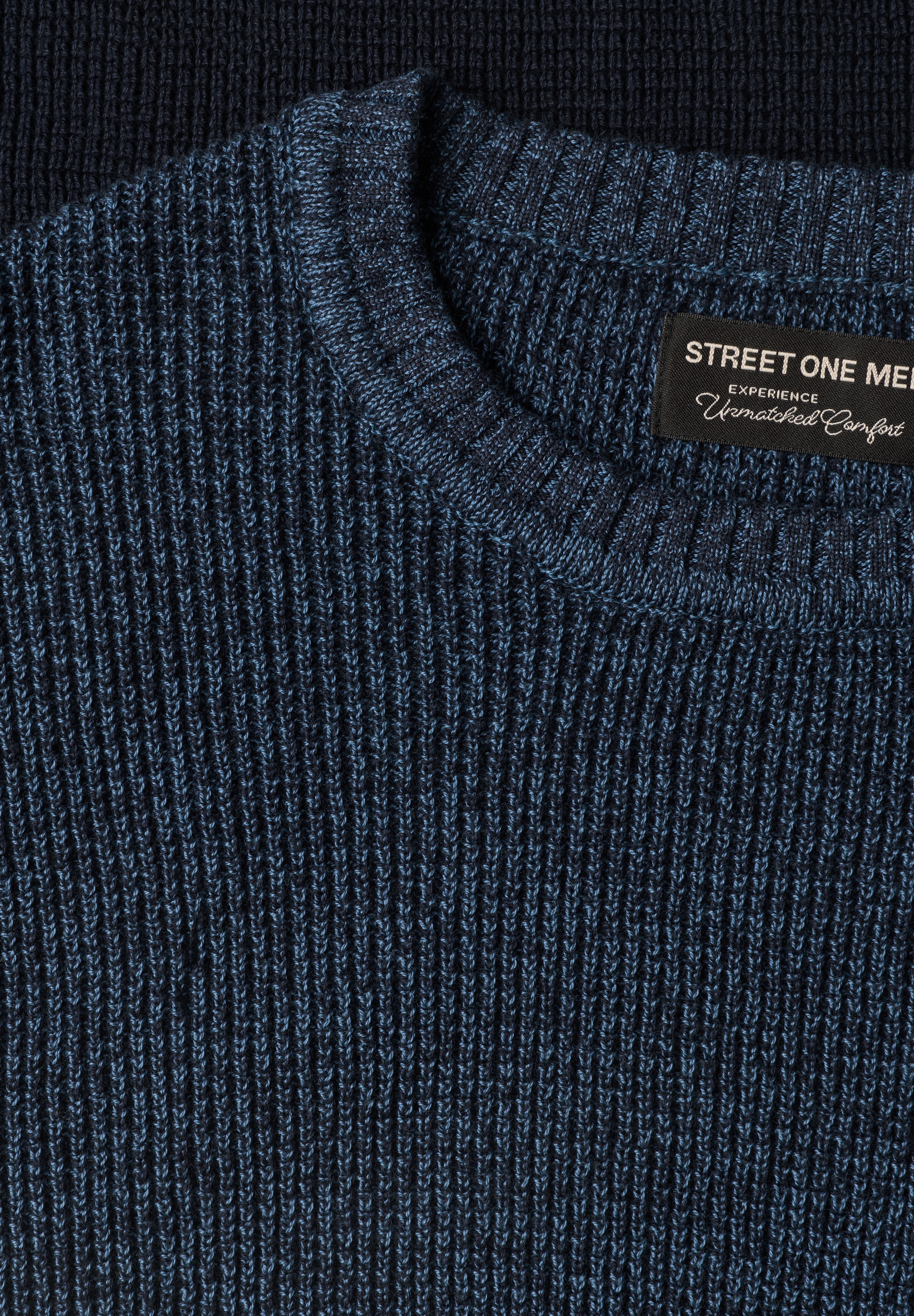 STREET ONE MEN Strickpullover aus reiner Baumwolle