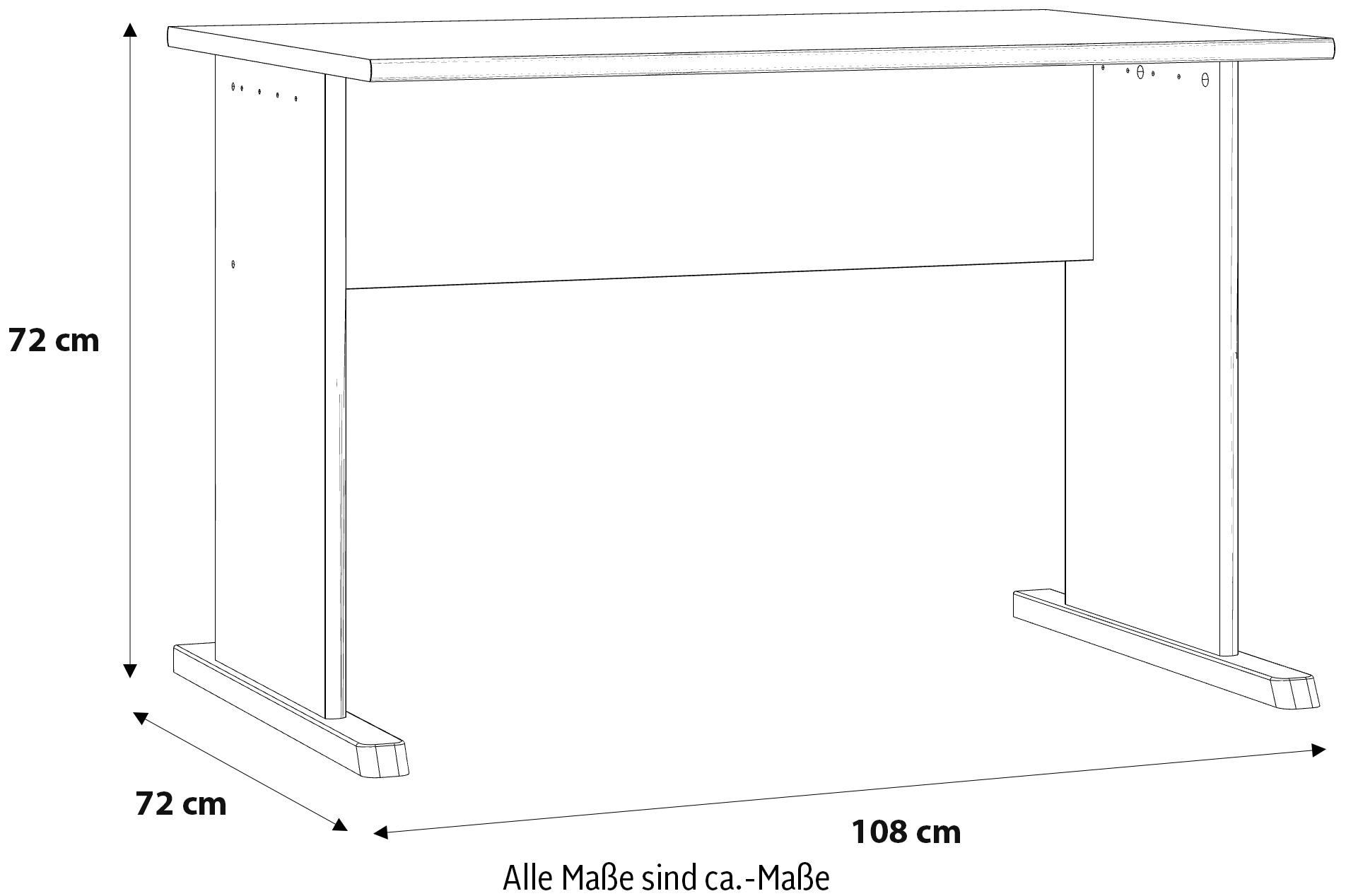 FORTE Schreibtisch »Tempra«, Breite 108 cm