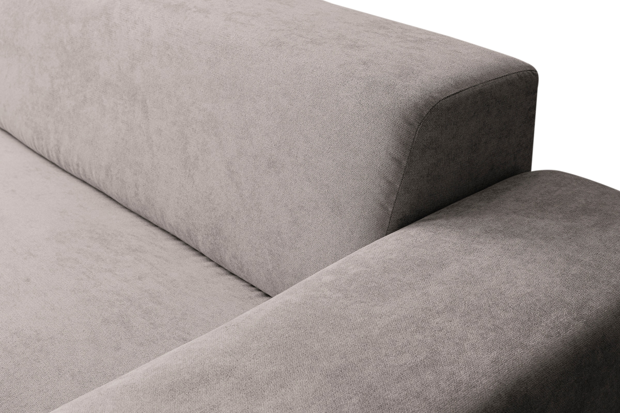WERK2 Ecksofa »Zeus-L urbanes Curvy Design, kompakt & bequem, Lounge Couch« Organische curvy-trend Couch mit großer Komfort-Ottomane, L-Form
