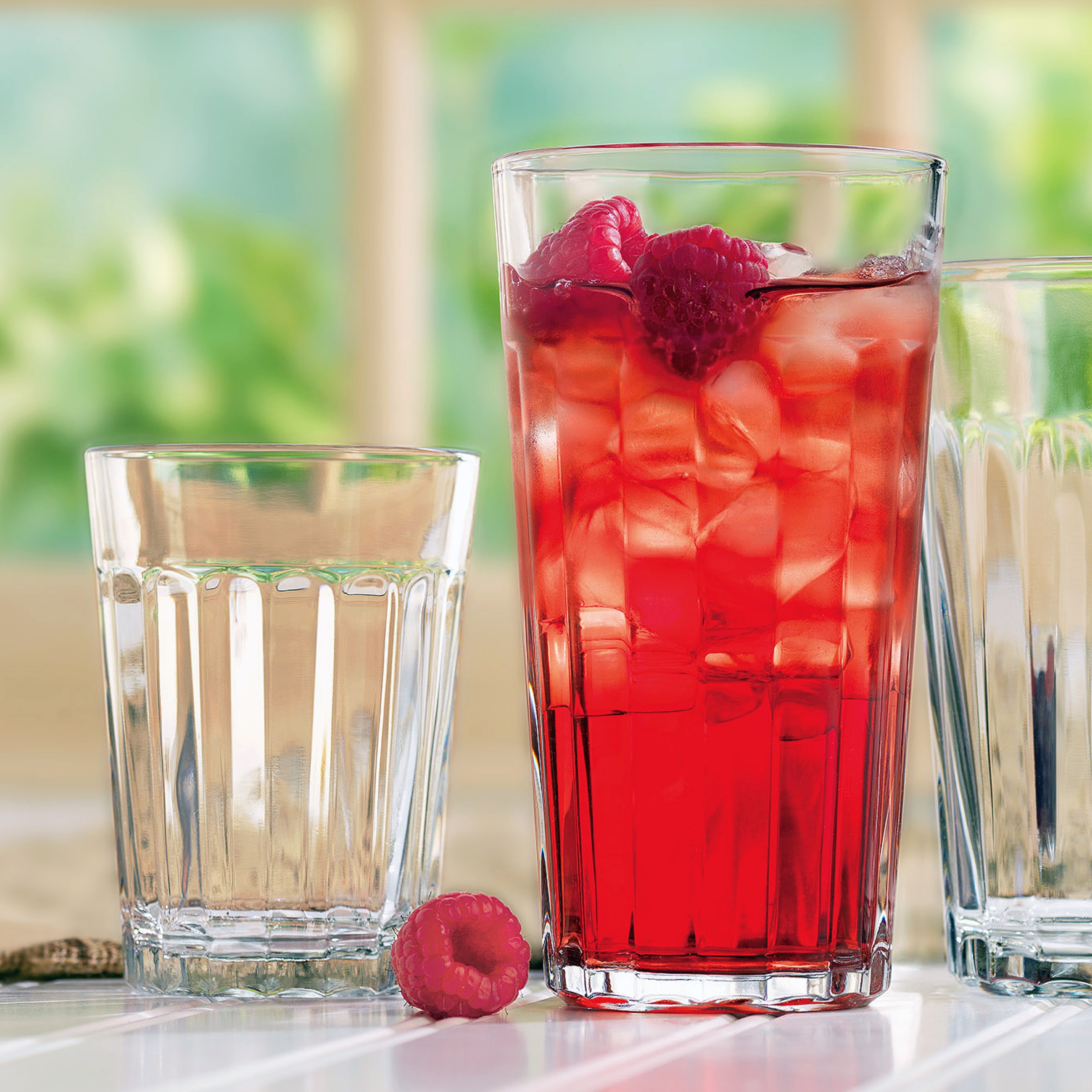 LIBBEY Gläser-Set »Rocks Glas -PANELED TUMBLERS- 207 ml, Ø: 7,5 cm, H: 10,5 cm, 12er Set«, (Set, 12 tlg.), hochwertig verarbeitet, im modernen Design