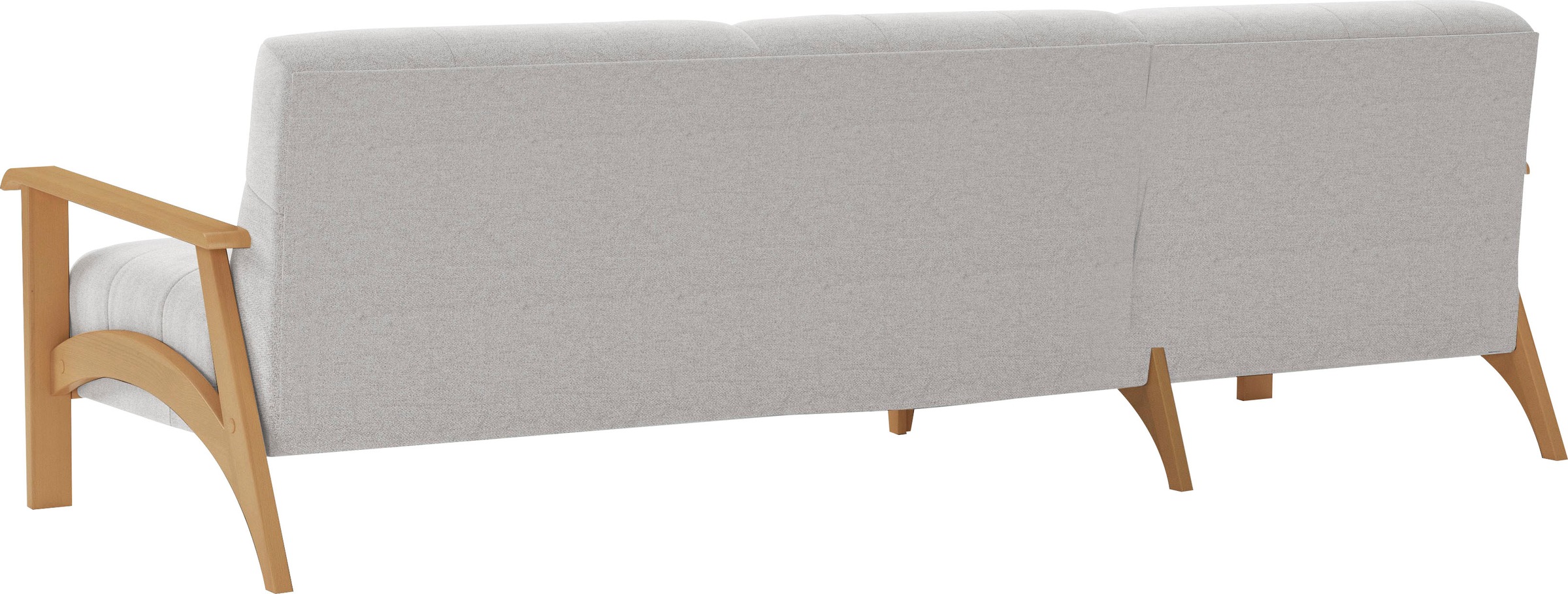 sit&more Ecksofa »Billund L-Form«, Armlehnen aus eichefarbigem Buchenholz, verschiedene Bezüge und Farben