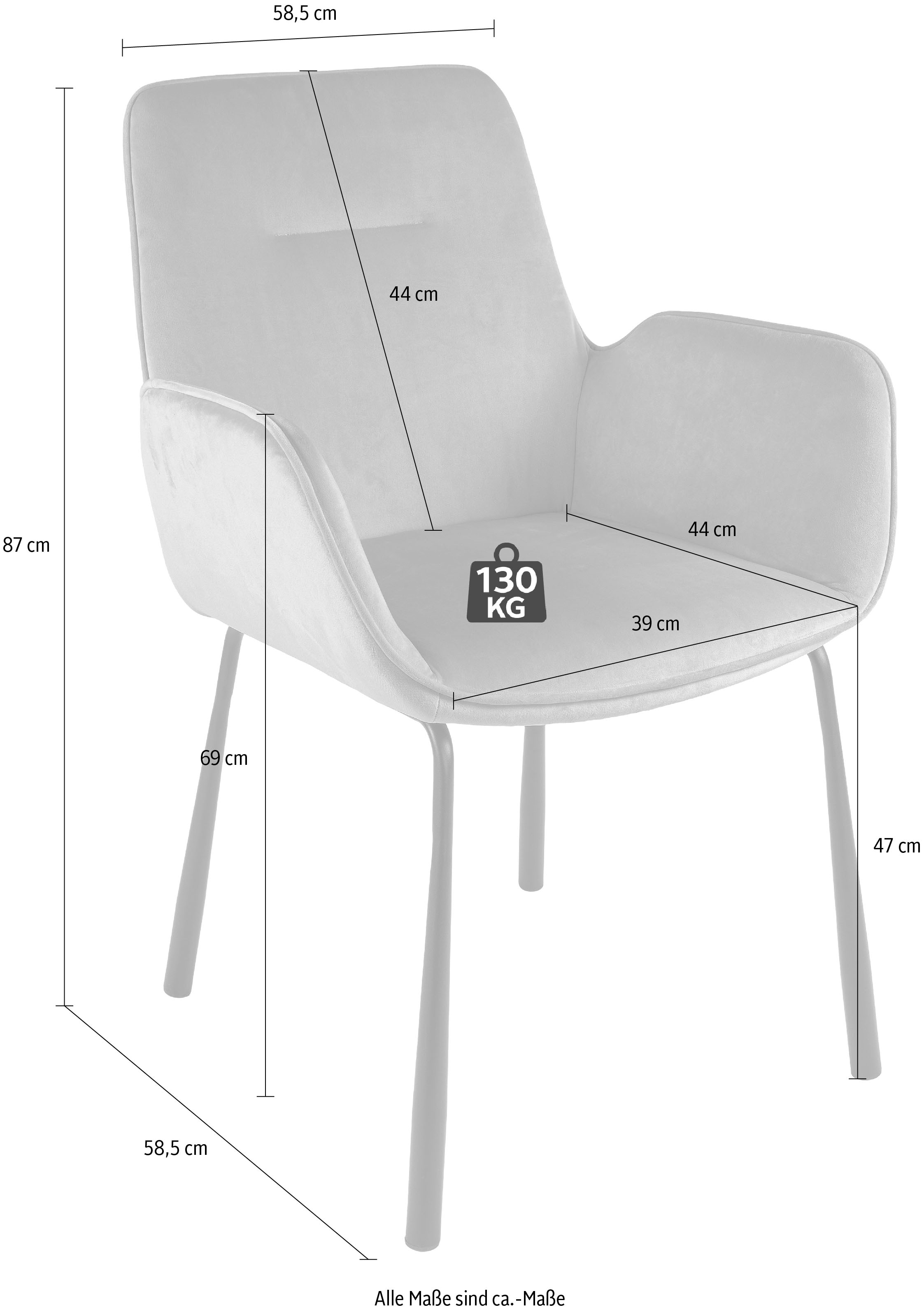 Kayoom Polsterstuhl »Stuhl Eliot 125, Retro-Stuhl,elegantes Design in schlichter Gestaltung«, 1 St., stilvoll, pflegeleicht, Rückenlehne mit stilvoller Ziernaht