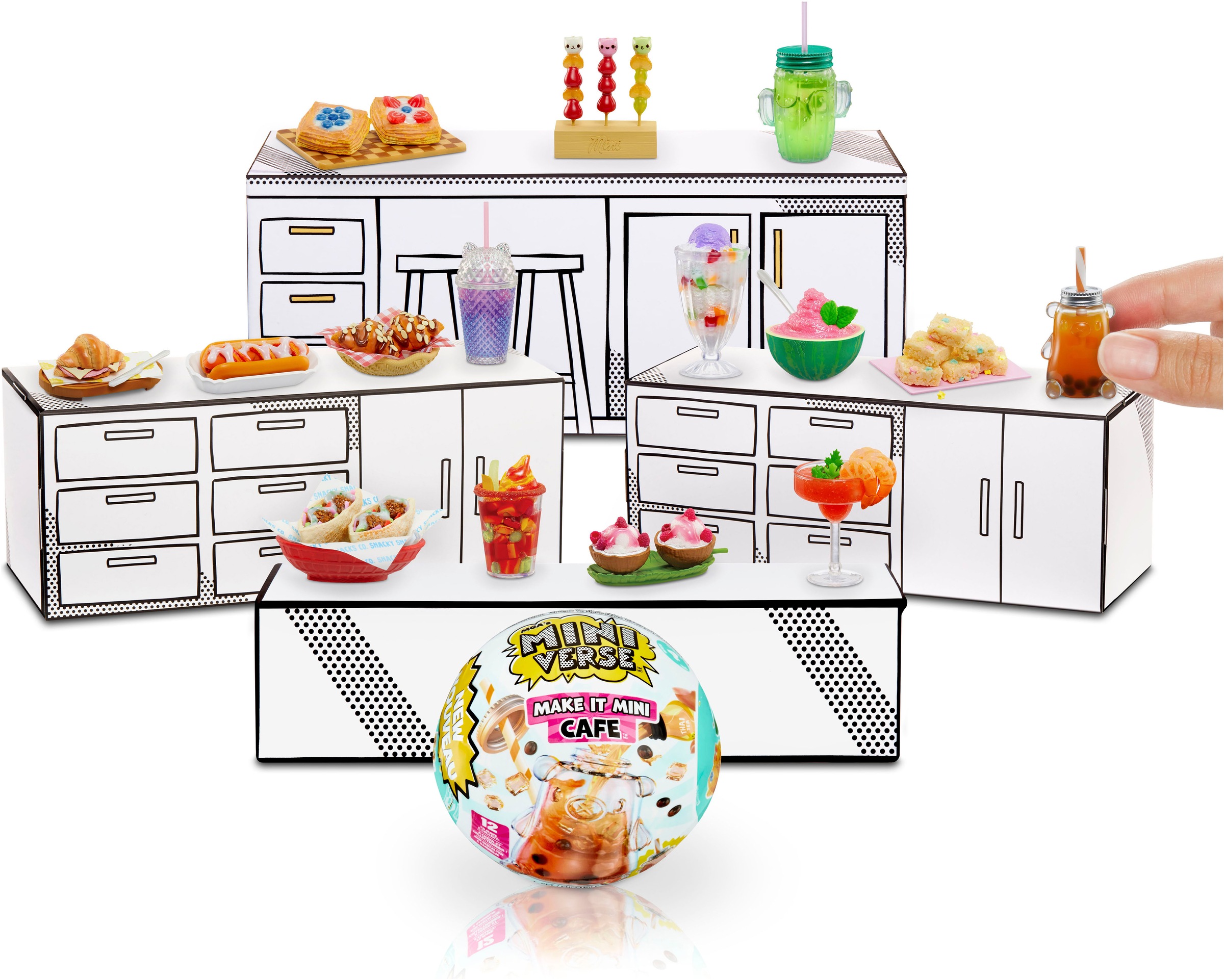 MGA ENTERTAINMENT Kreativset »MGA's Miniverse - Make It Mini Foods: Cafe in PDQ Series 4«, sortierte Lieferung