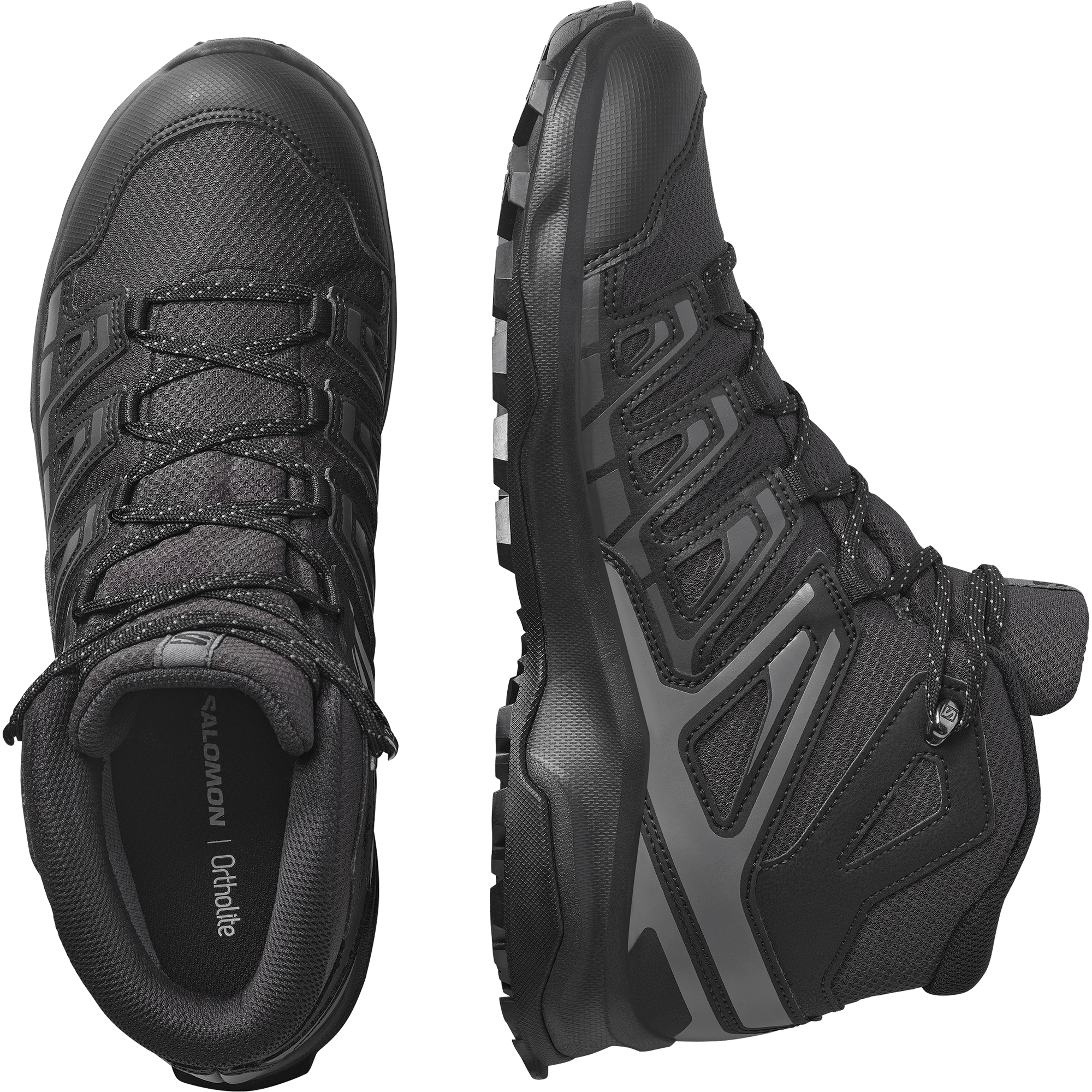 Wanderschuh SALOMON "EXTEGRA MID GORE-TEX", Herren, Gr. 42, phantom, asphalt, castlerock, Synthetik, Textil, Schuhe Wanderschuh, wasserdicht dank Gore-Tex Membrane 3