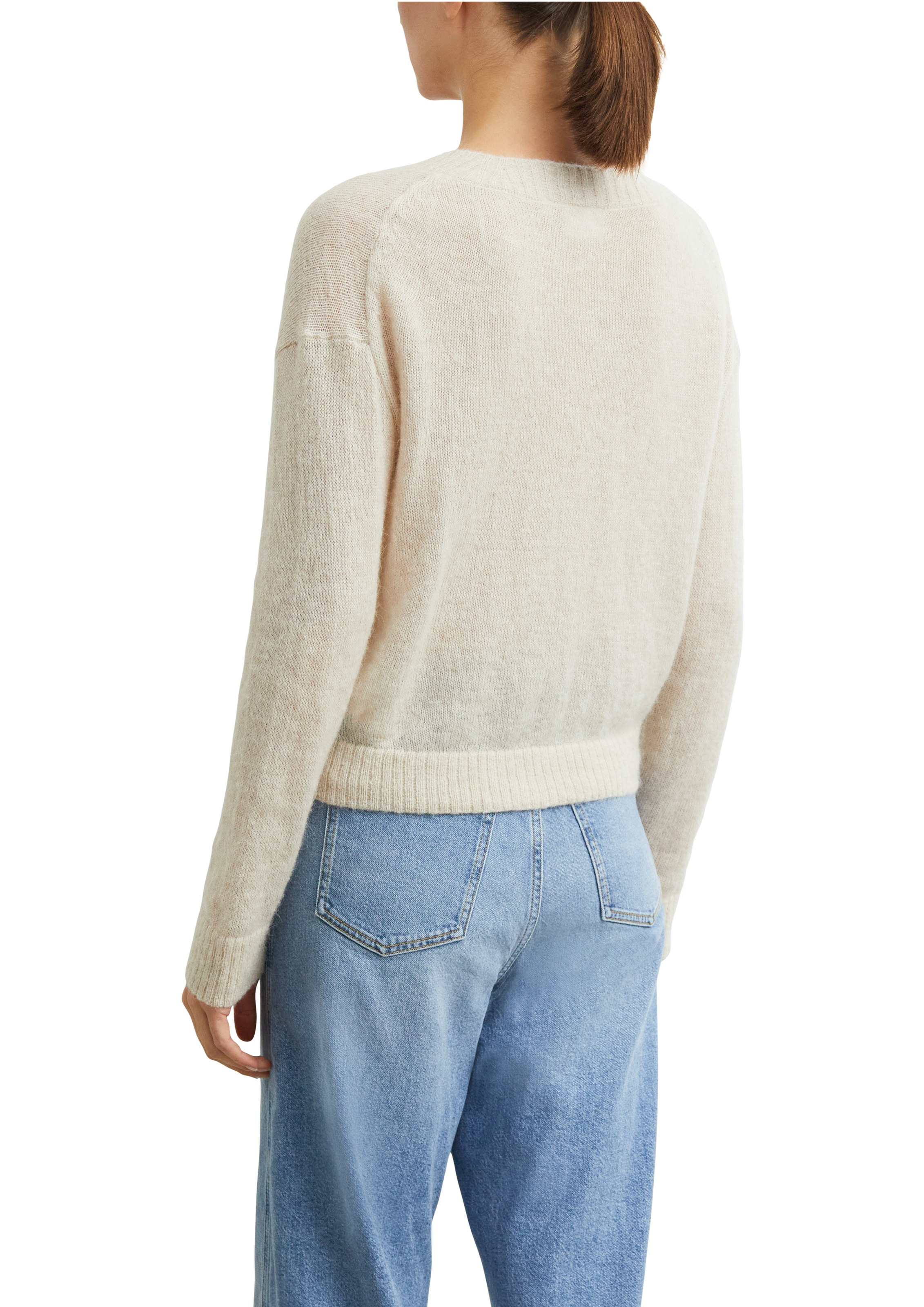 Comma Strickjacke mit Knopfleiste und Wolle