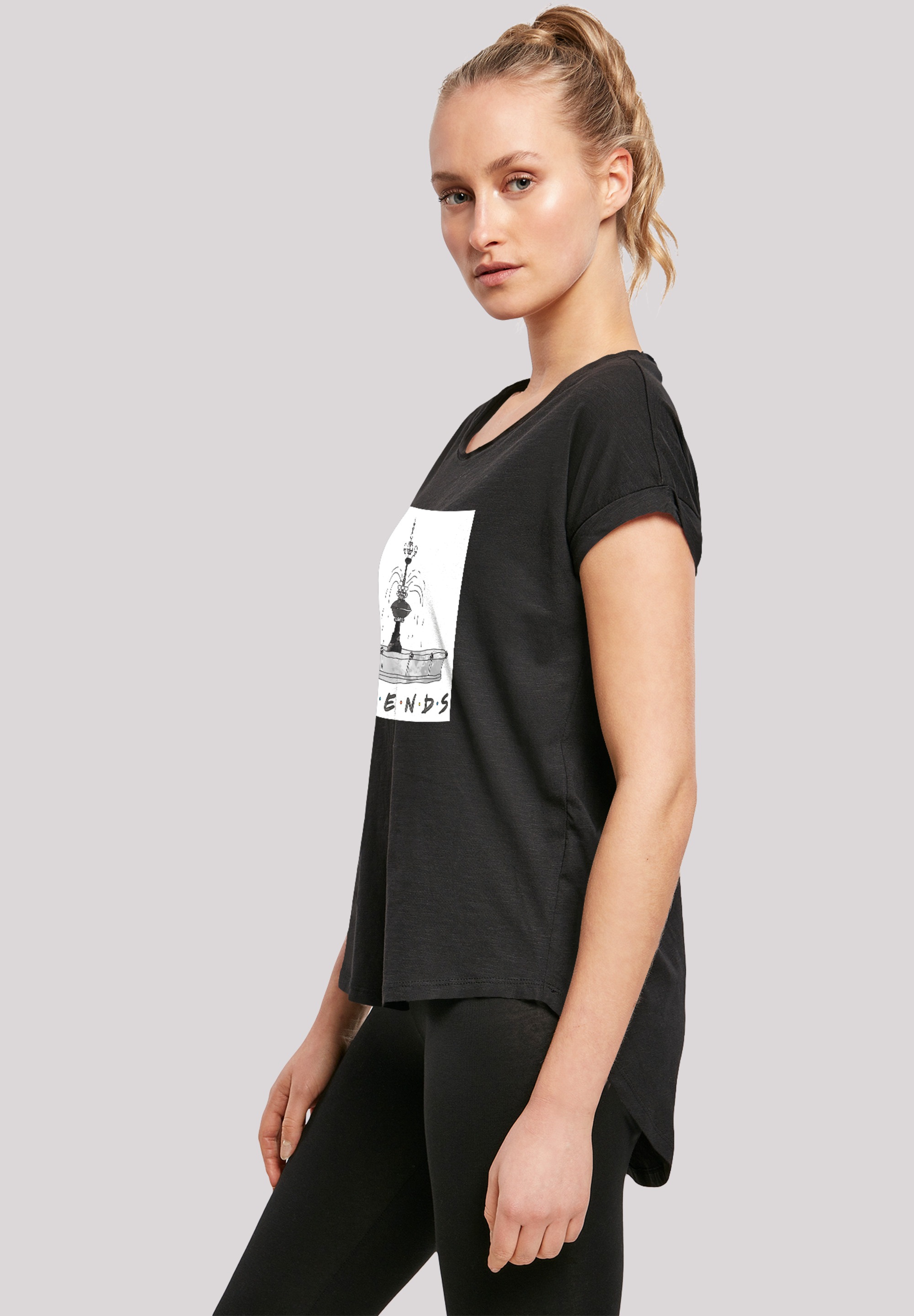 F4NT4STIC T-Shirt »FRIENDS TV Serie Fountain Sketch«, Damen,Premium Merch,Lang,Longshirt,Bedruckt