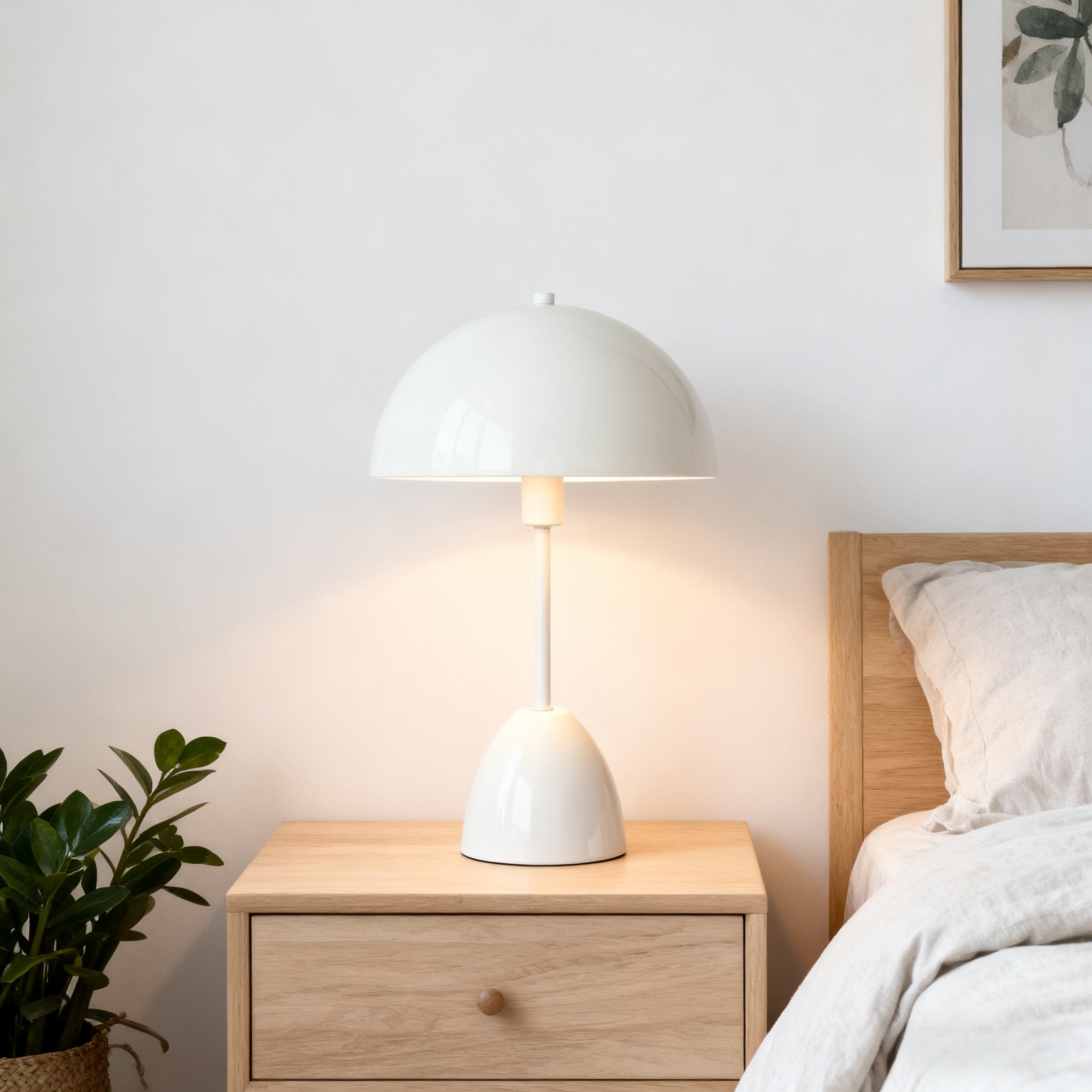 OTTO home Tischleuchte »Dorrio Pilzlampe« E14 1 Stk. Textilkabel blendfreie Nachttischleuchte, Tischlampe, E14, Pilz, Lampe