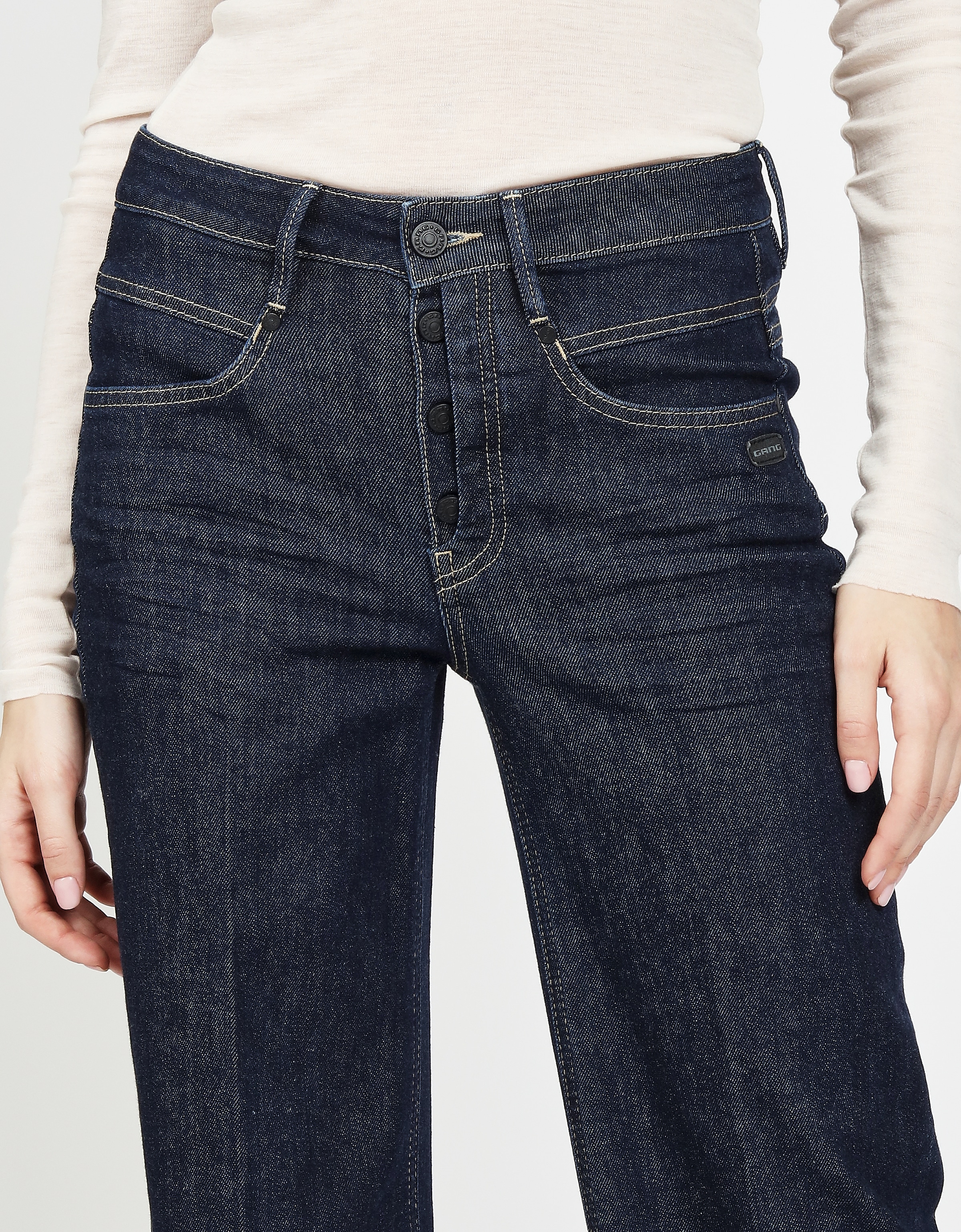 GANG Weite Jeans »94MEDINA WIDE«, mit Knopfverschluss