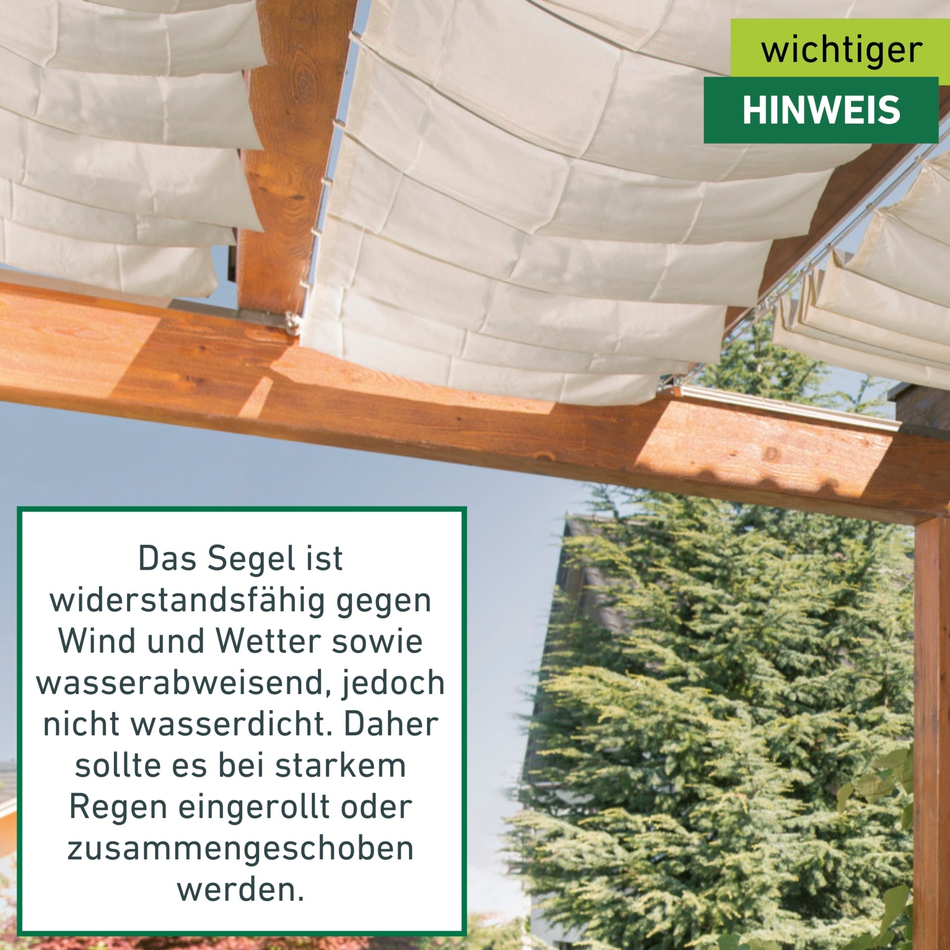 Windhager Seilspannsonnensegel »komplett-Set, Sonnensegel und Montagezubehör« Sonnenschutz für Garten, Terrasse, 140 x 270 cm, cremeweiß