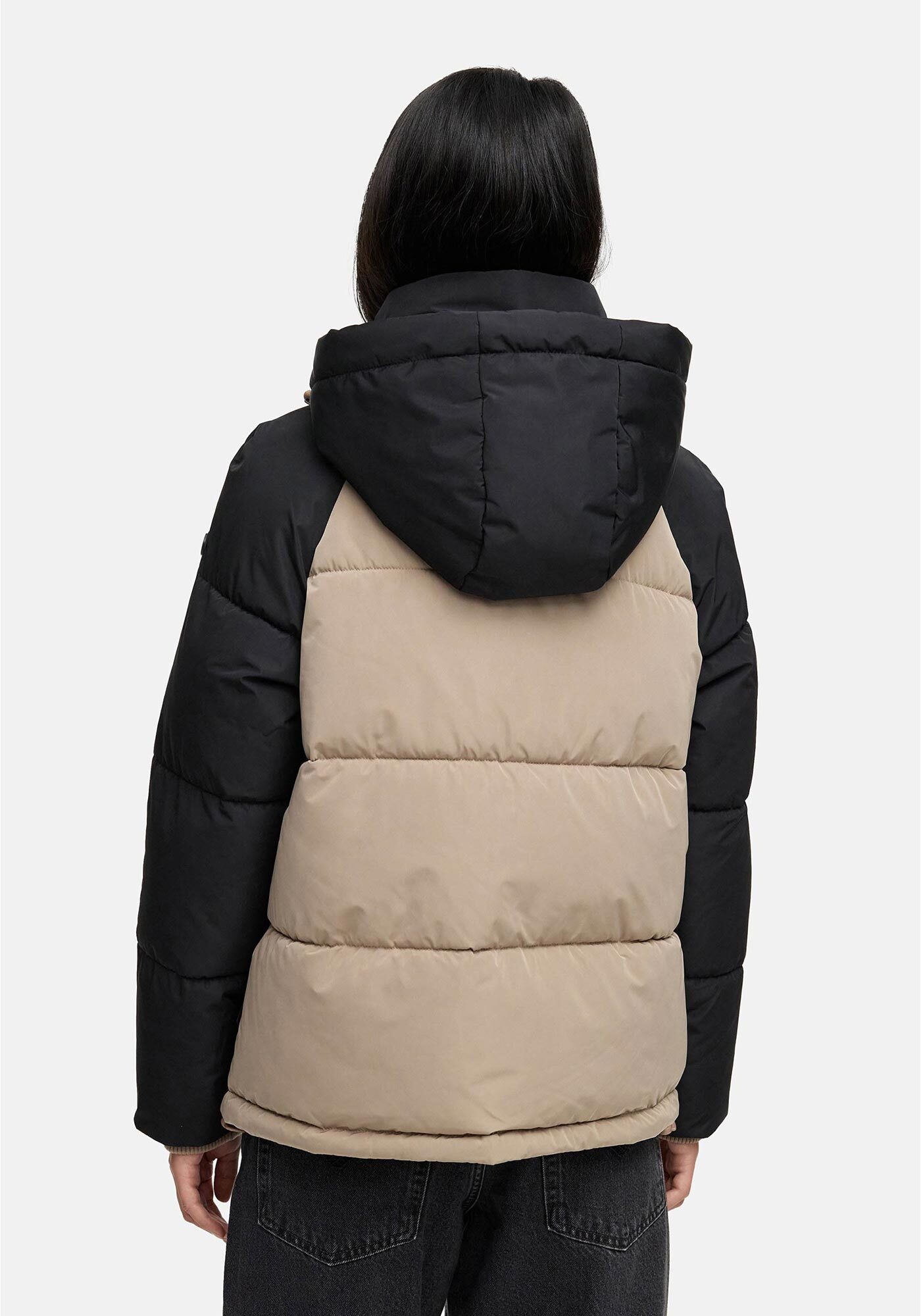 Winterjacke MARIKOO "Omariaa", Damen, Gr. L, schwarz, Obermaterial: 100% Polyester; Futter: 100% Polyester; Wattierung: 100% Polyester; Ärmelfutter: 100% Polyester, Jacken Winterjacke, mit abnehmbarer Kapuze und hochschließendem Kragen 3