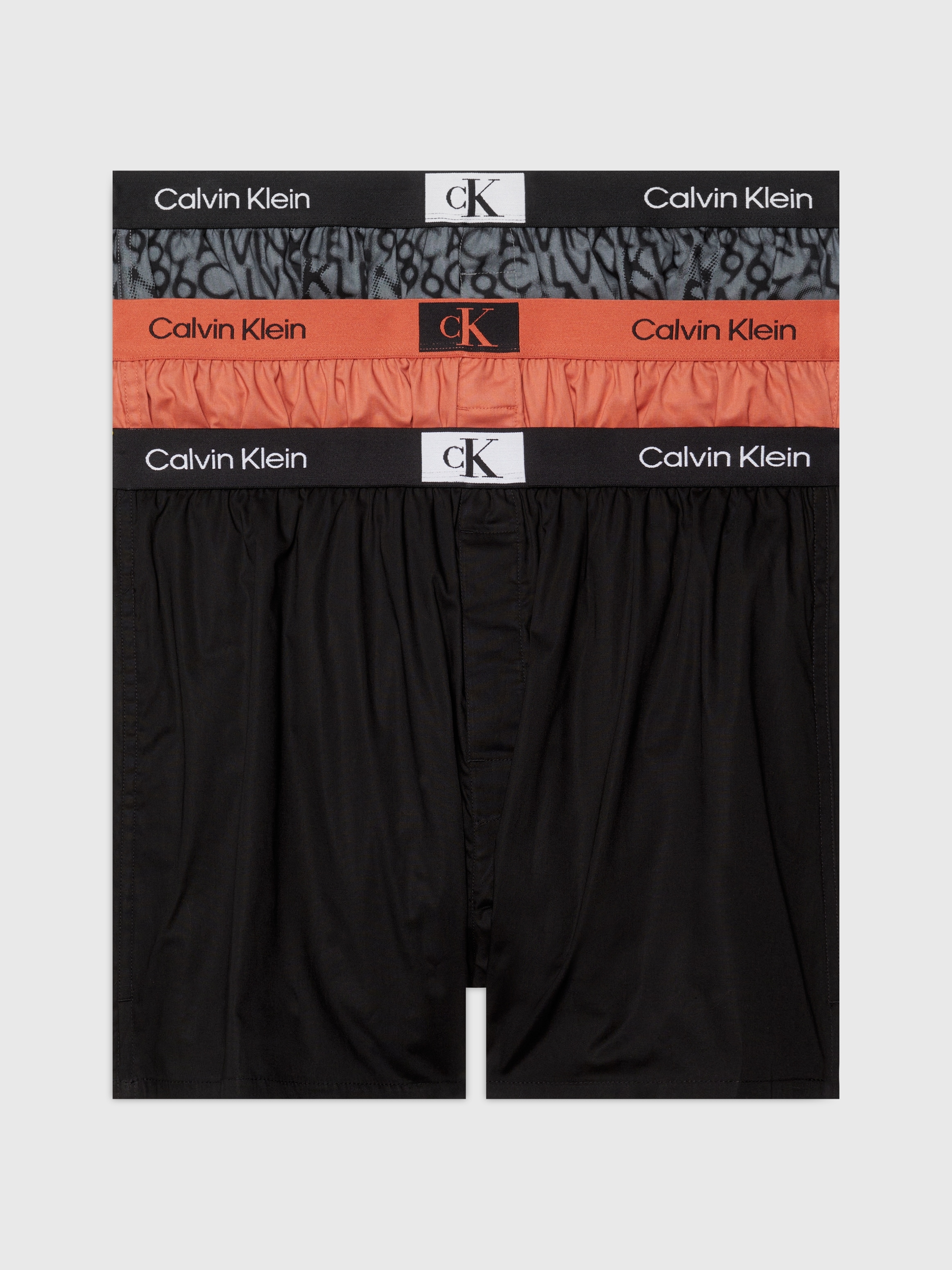Calvin Klein Underwear Webboxer "BOXER SLIM 3PK", (Packung, 3 St., 3er-Pack), mit Logoschriftzug
