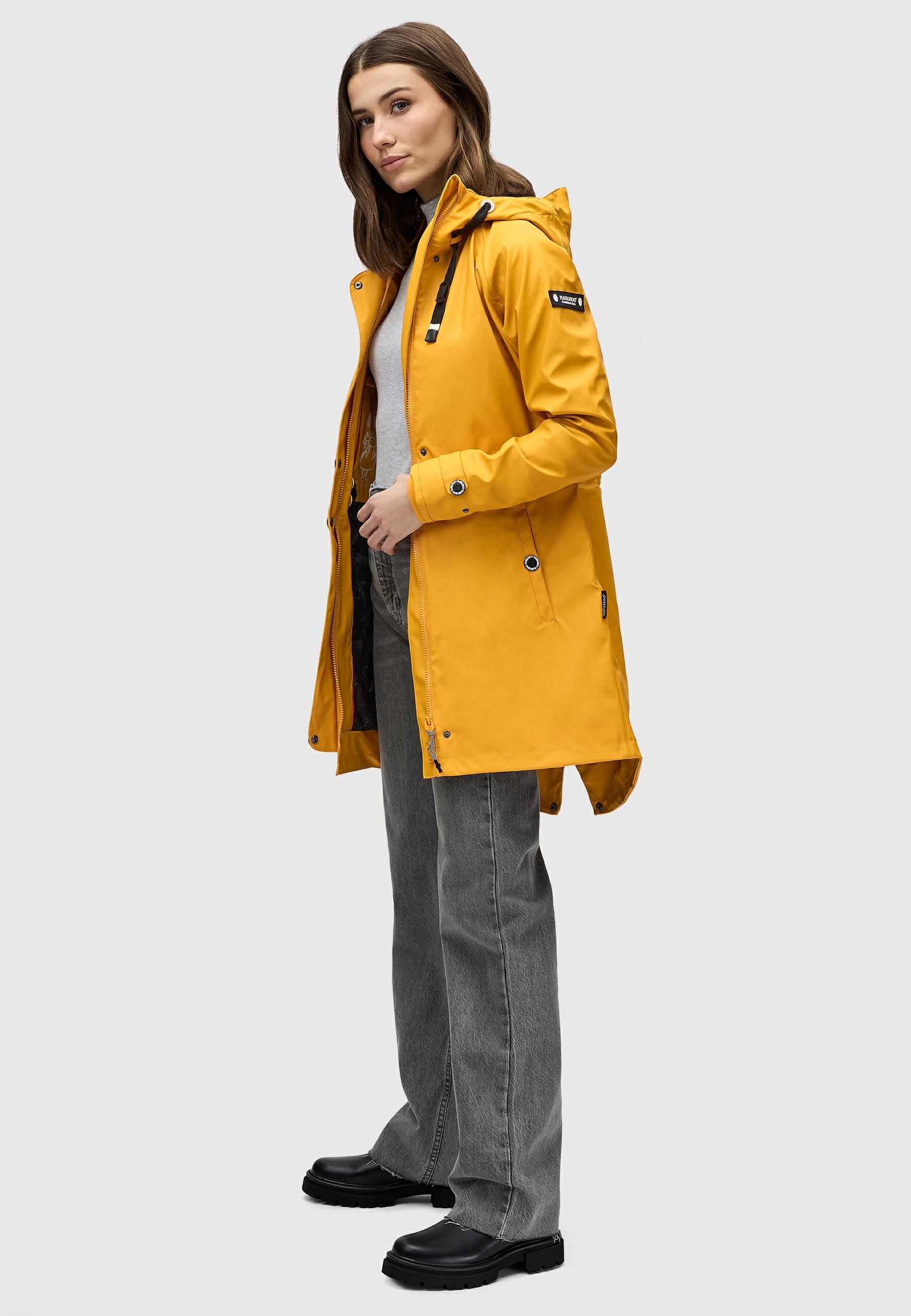 Navahoo Regenjacke »Rainy Flower«, mit Kapuze, modischer Damen Regenmantel mit Kapuze