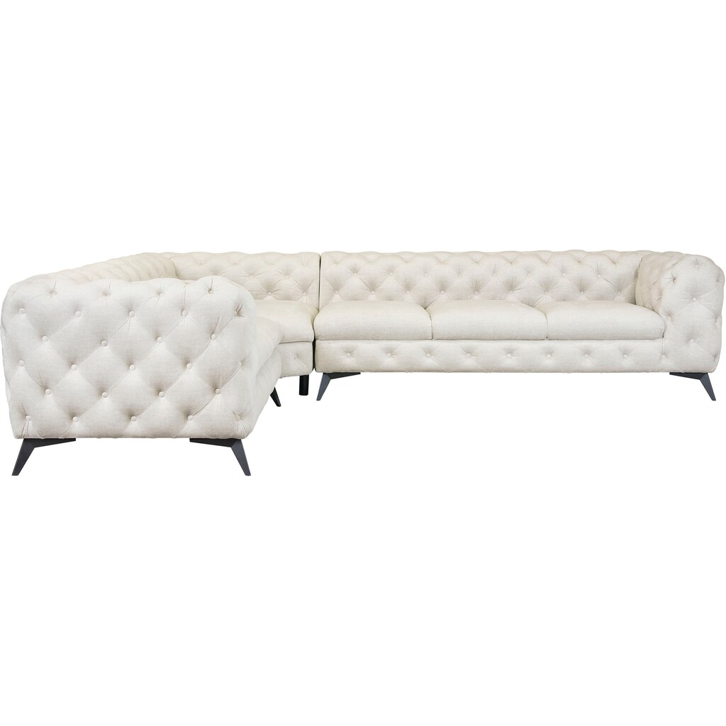 Leonique Chesterfield-Sofa »Glynis L-Form«