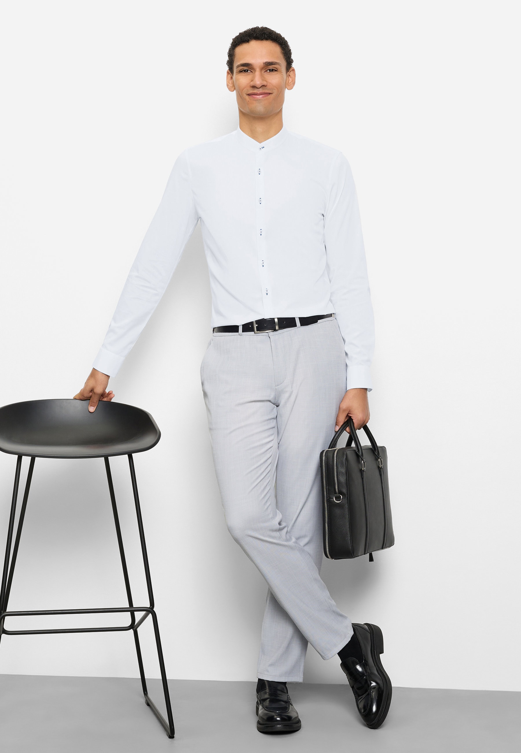 OLYMP Businesshemd »OLYMP No. Six, super slim, Stehkragen«